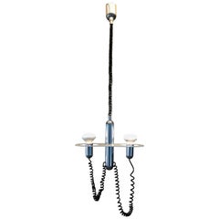Pendant Chandelier by Ezio Didone in Metal and Chromed Aluminum MidCentury, 1968