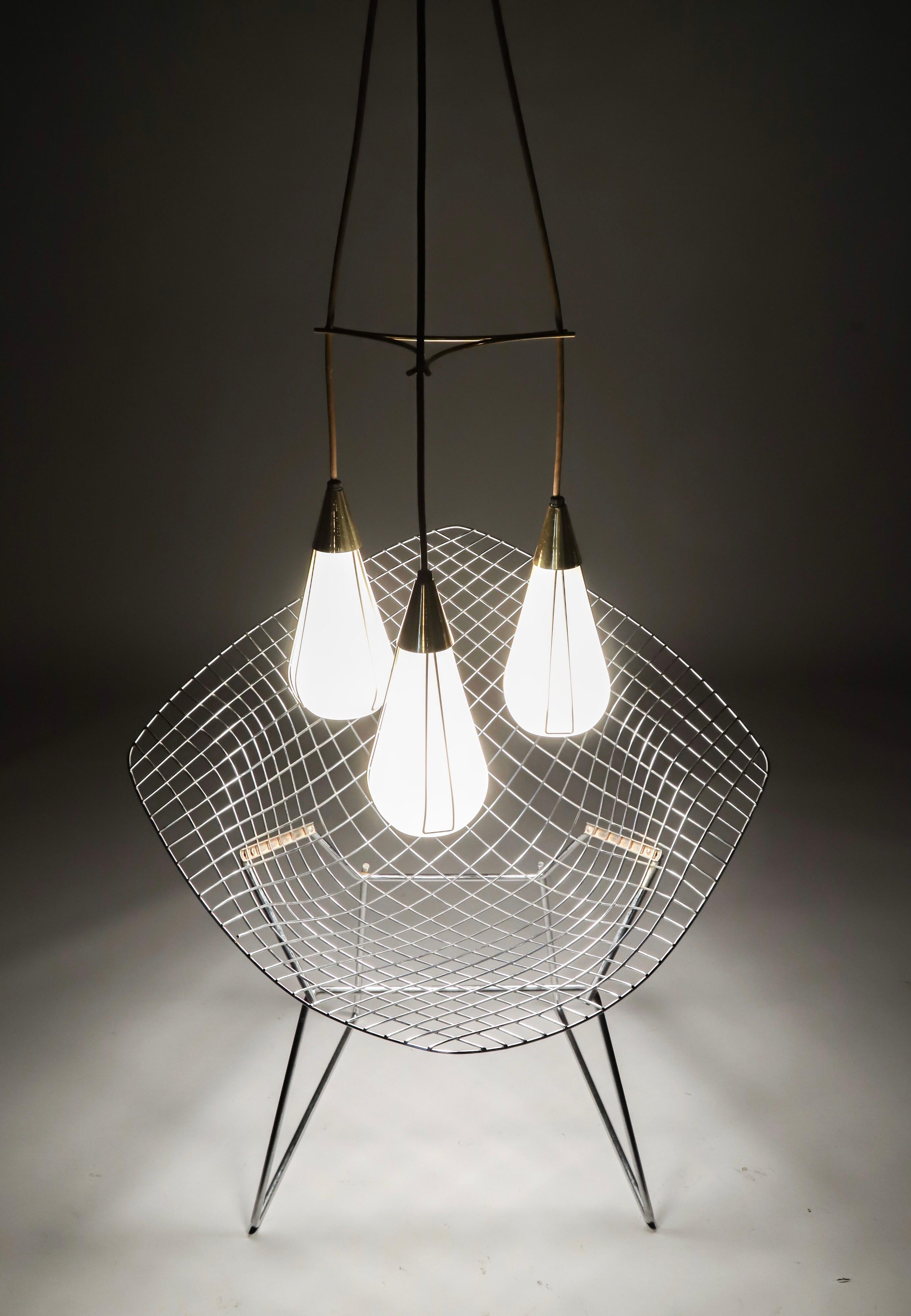 Mid-20th Century Midcentury Pendant Chandelier by Moe Light For Sale