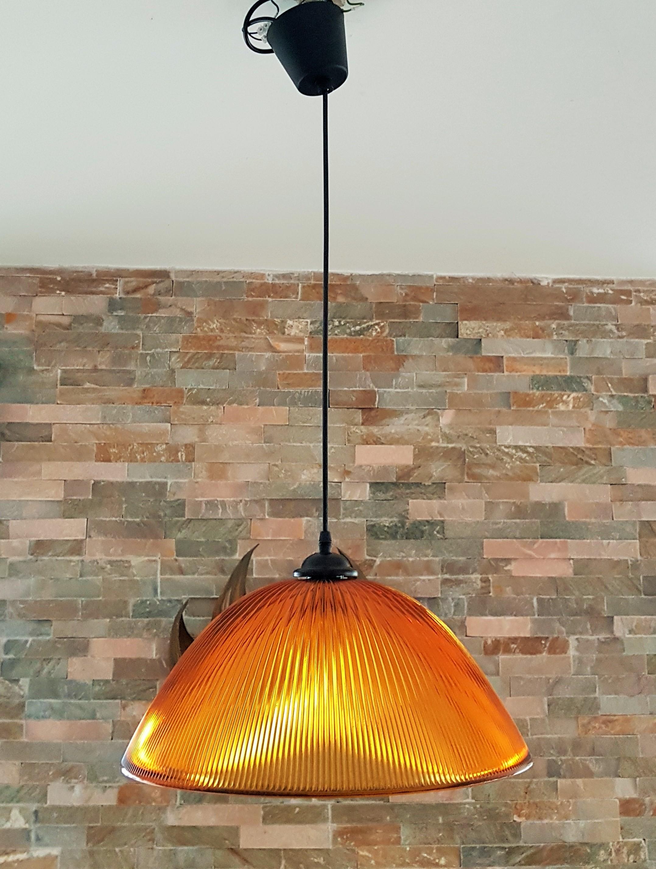 Mid-Century-Hängelampe-Kronleuchter Holophane, Italien 1960er Jahre im Angebot 3