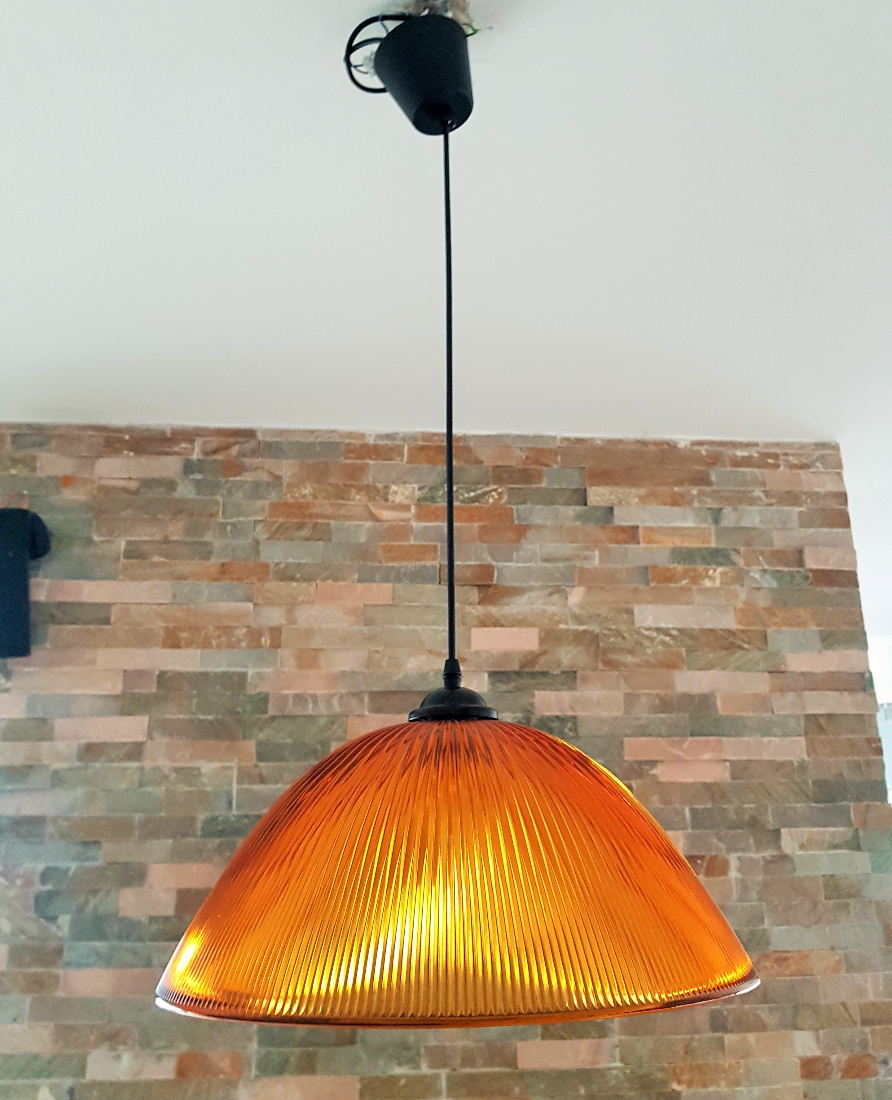 Mid-Century-Hängelampe-Kronleuchter Holophane, Italien 1960er Jahre im Angebot 4
