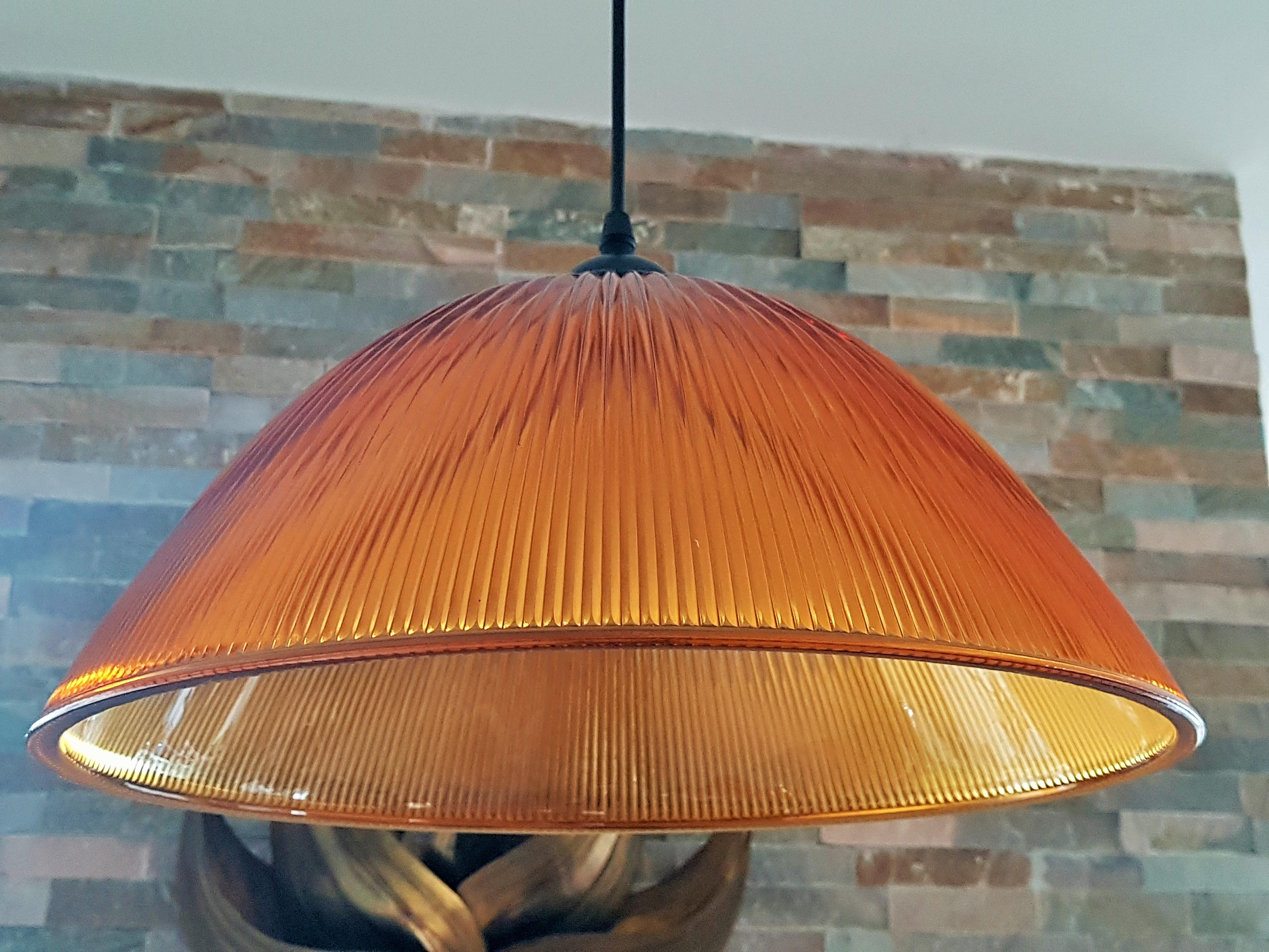 Mid-Century-Hängelampe-Kronleuchter Holophane, Italien 1960er Jahre im Angebot 7