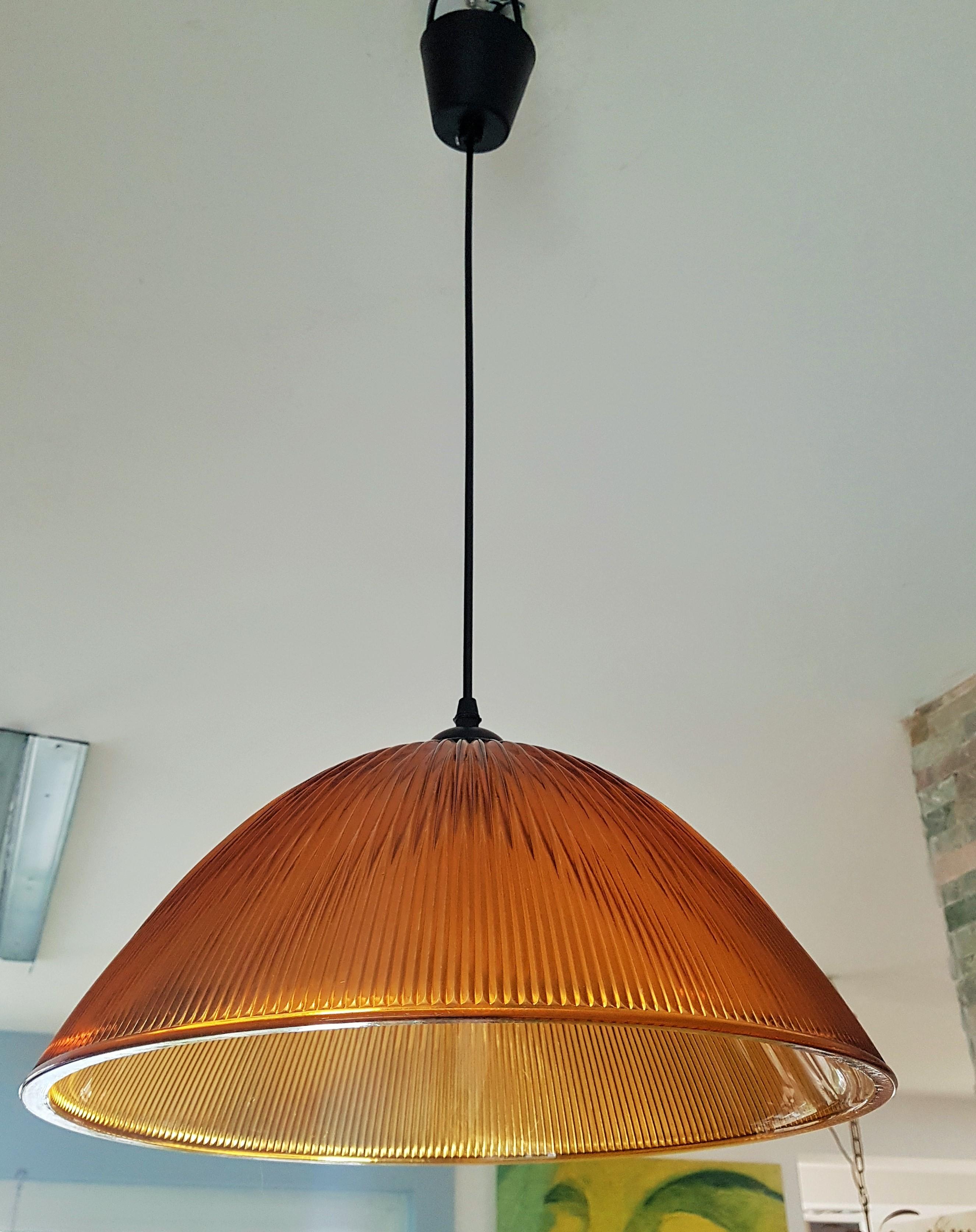 Mid-Century-Hängelampe-Kronleuchter Holophane, Italien 1960er Jahre im Angebot 8