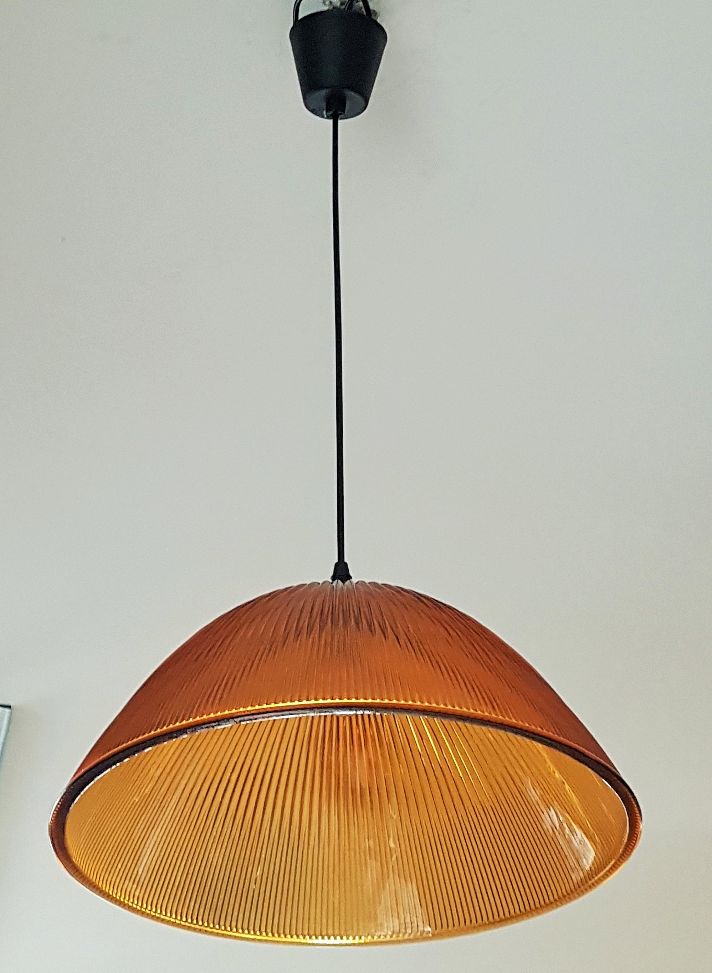Mid-Century-Hängelampe-Kronleuchter Holophane, Italien 1960er Jahre im Angebot 9