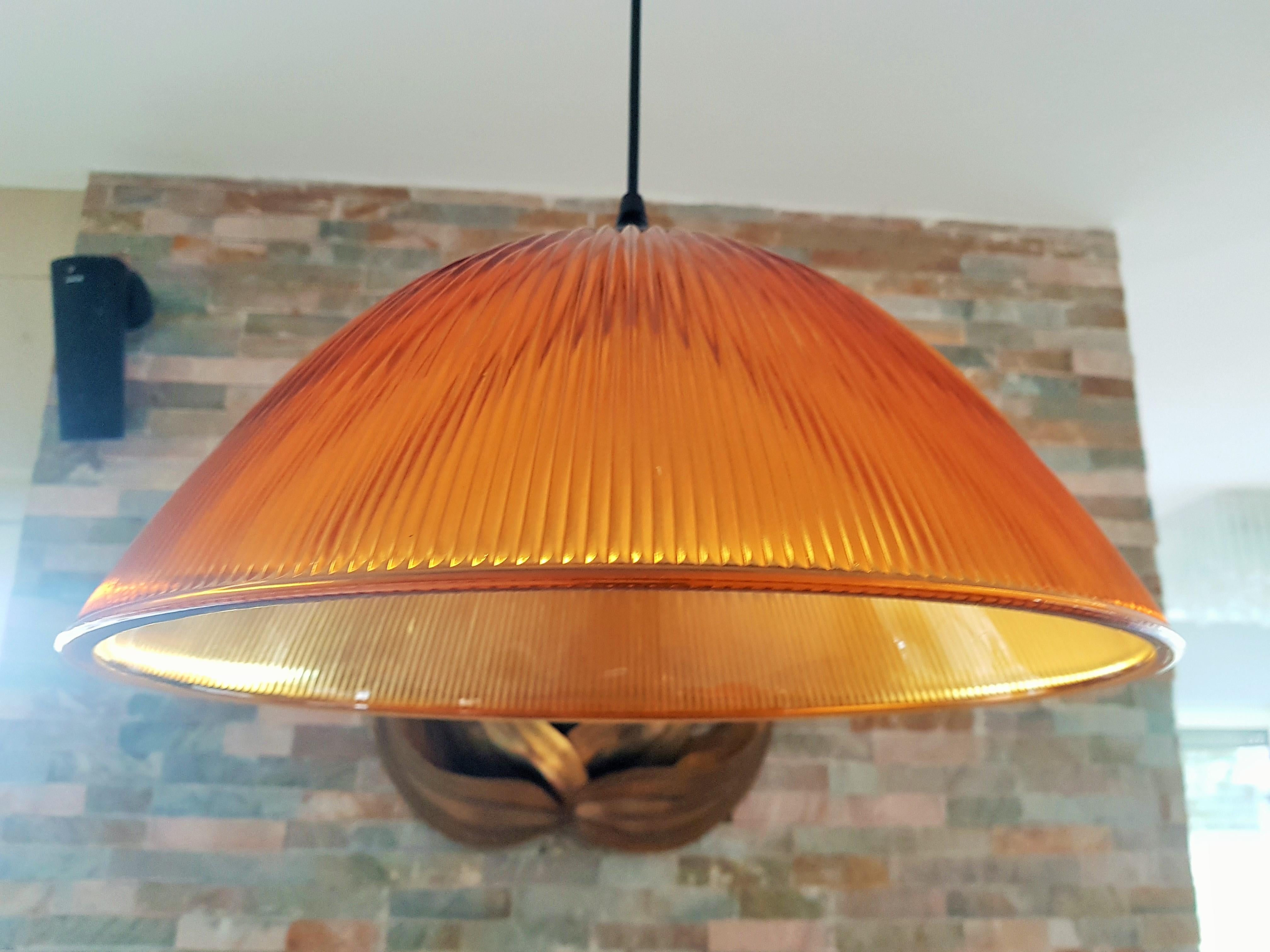 Mid-Century-Hängelampe-Kronleuchter Holophane, Italien 1960er Jahre (Italienisch) im Angebot