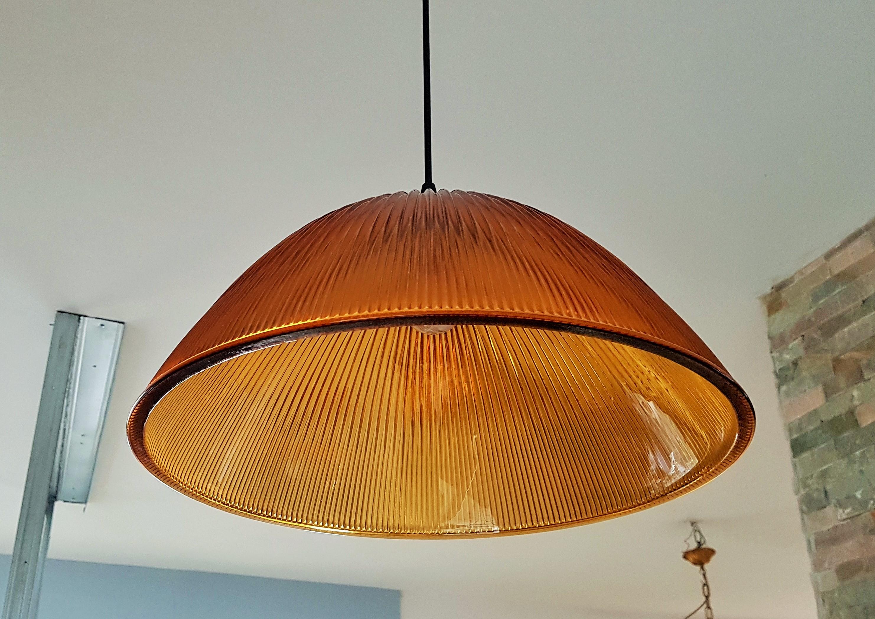 Mid-Century-Hängelampe-Kronleuchter Holophane, Italien 1960er Jahre (Mitte des 20. Jahrhunderts) im Angebot
