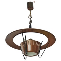 Mid-Century Pendant Chandelier style Mategot, France 1950