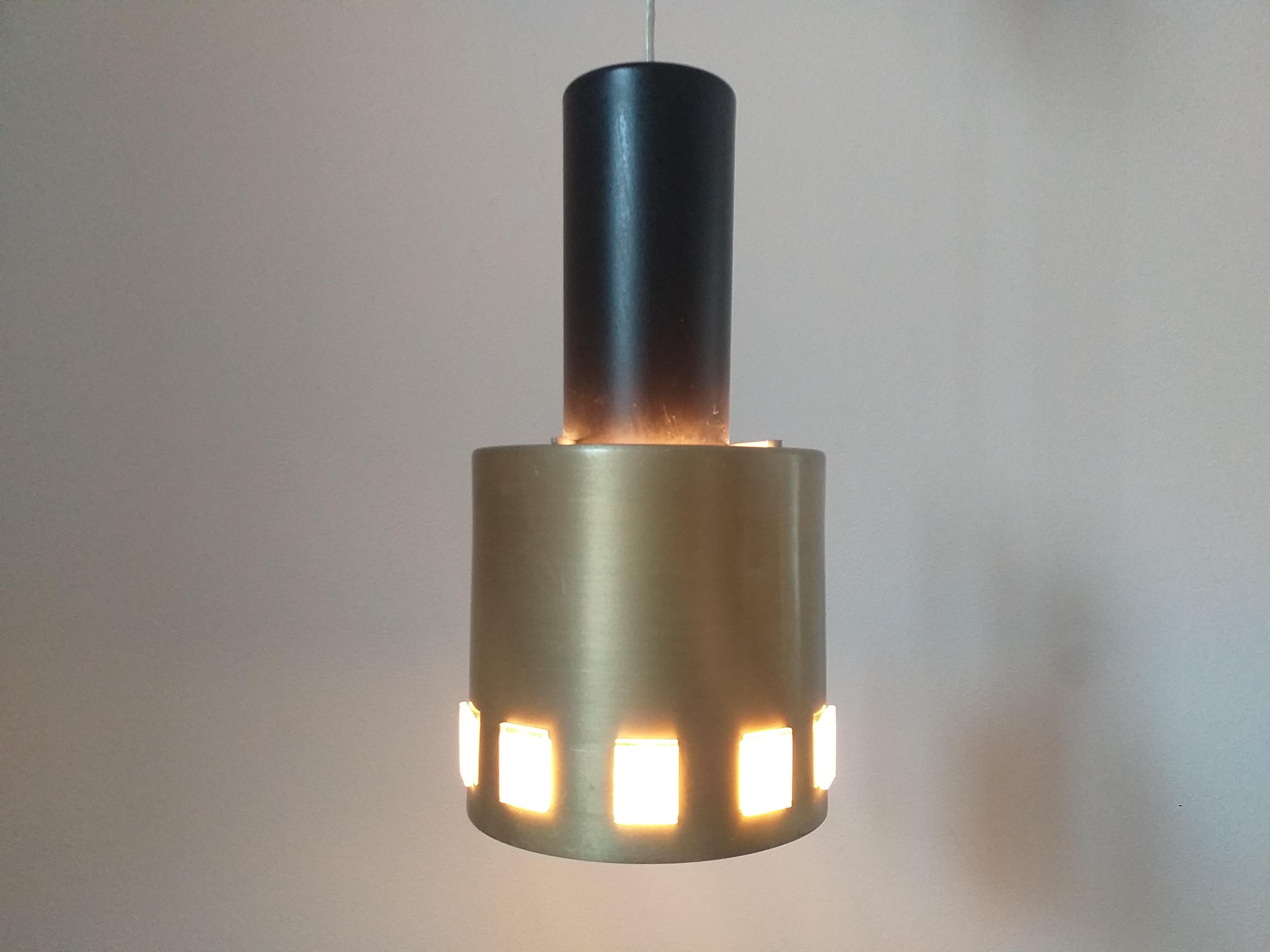 Metal Mid Century Pendant, Denmark, 1970s For Sale