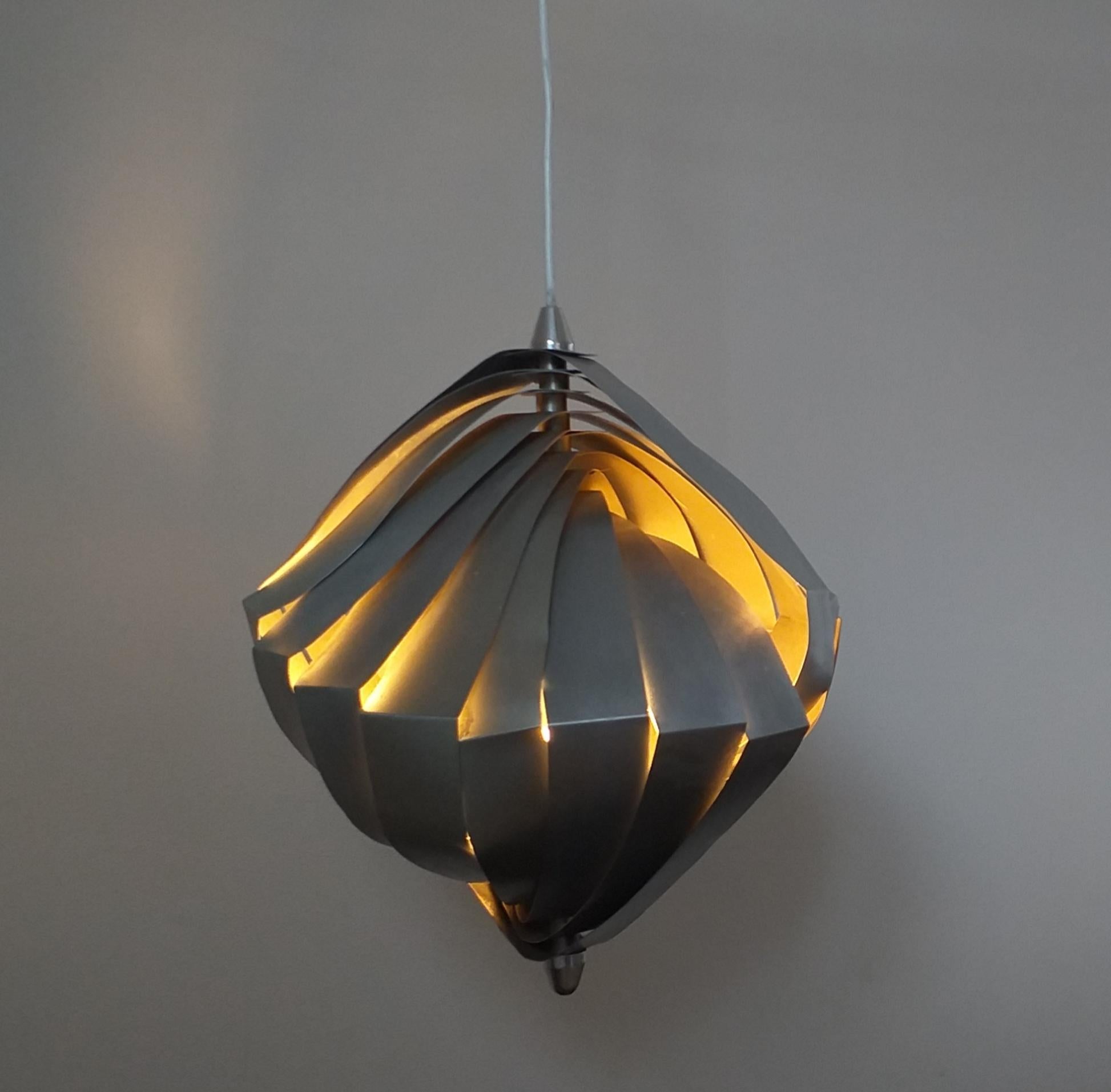 Mid Century Pendant in Style of Henri Mathieu, France, 1970s For Sale 5