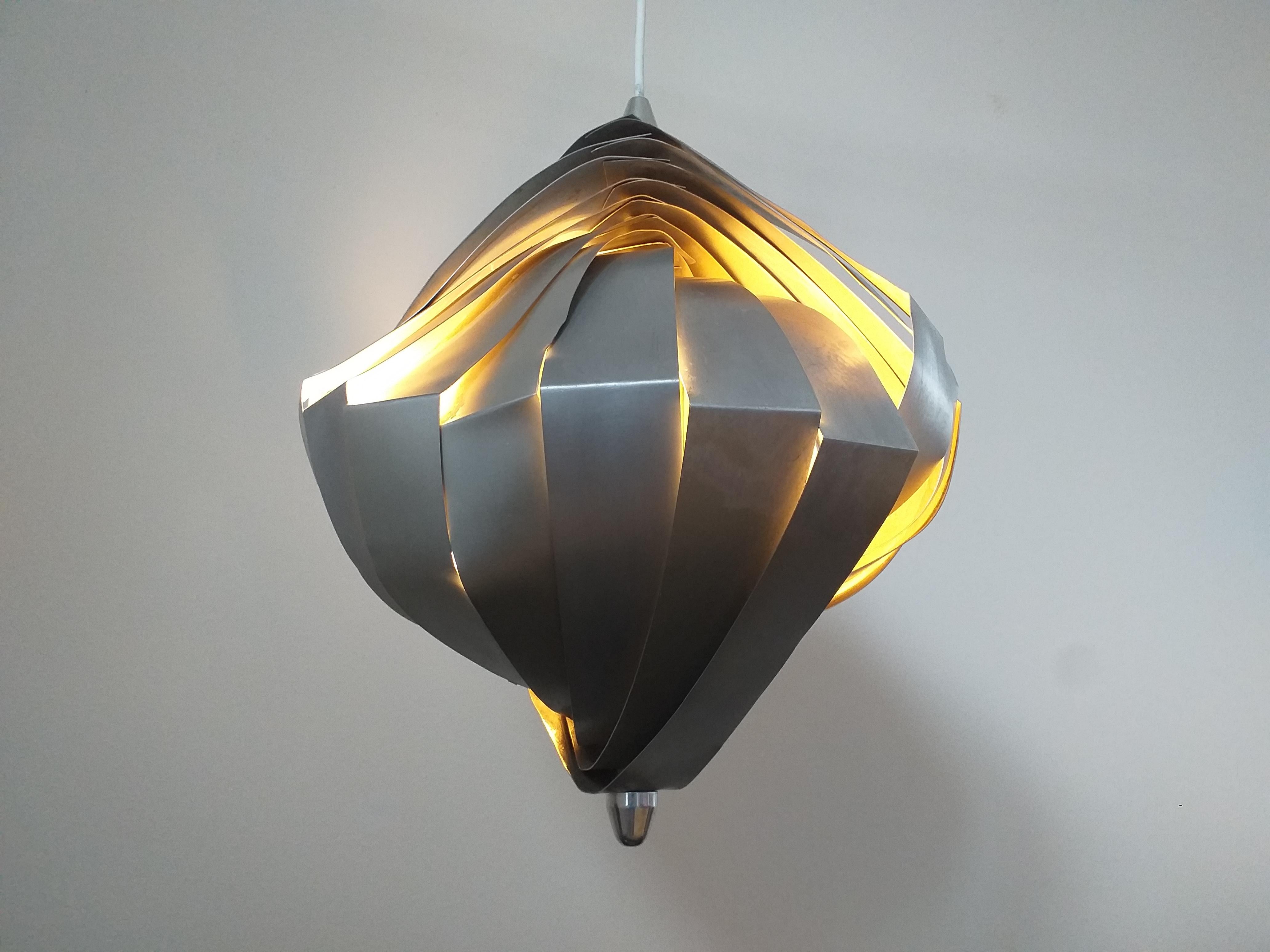 Mid Century Pendant in Style of Henri Mathieu, France, 1970s In Good Condition For Sale In Praha, CZ