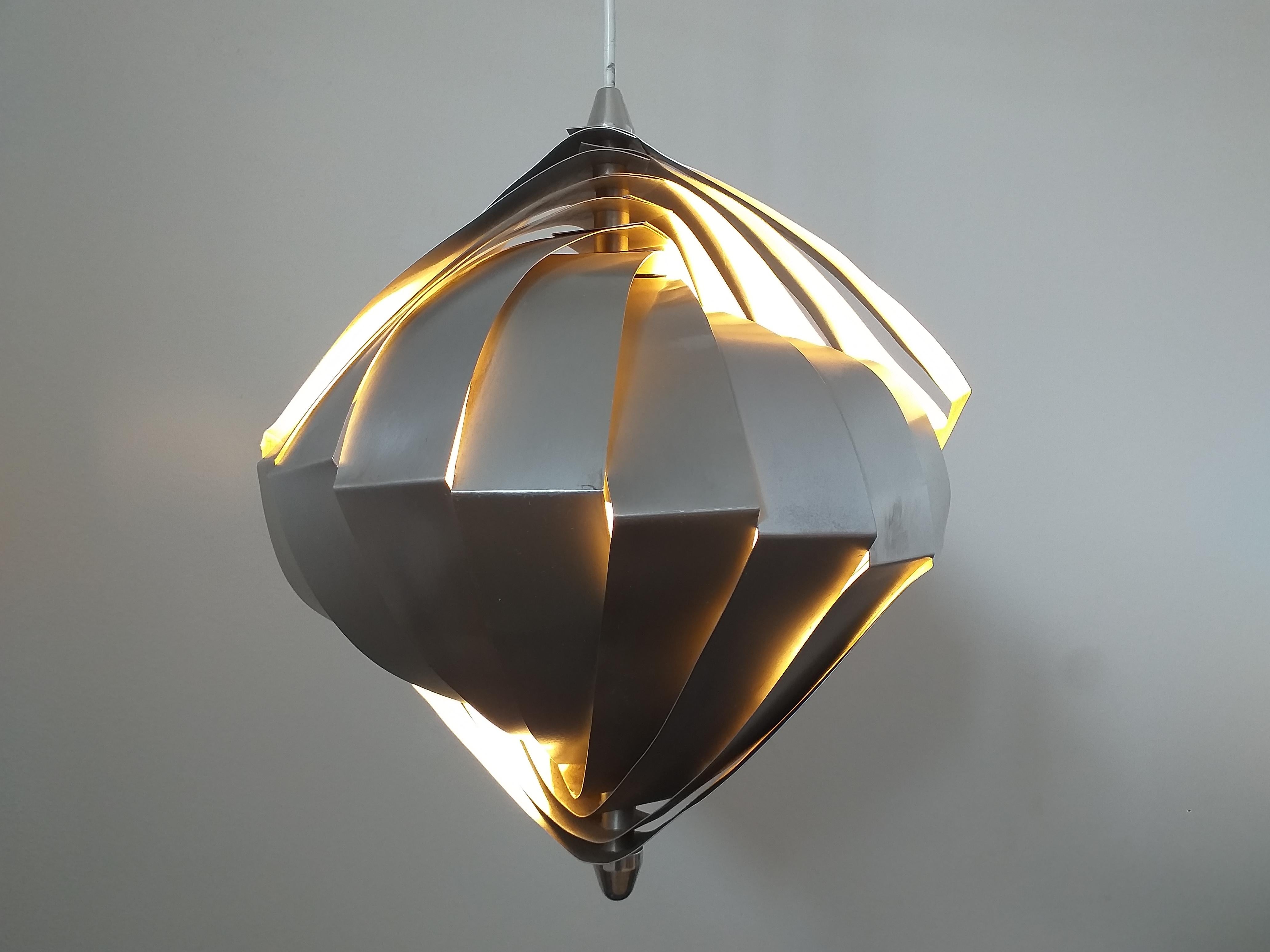 Late 20th Century Mid Century Pendant in Style of Henri Mathieu, France, 1970s For Sale