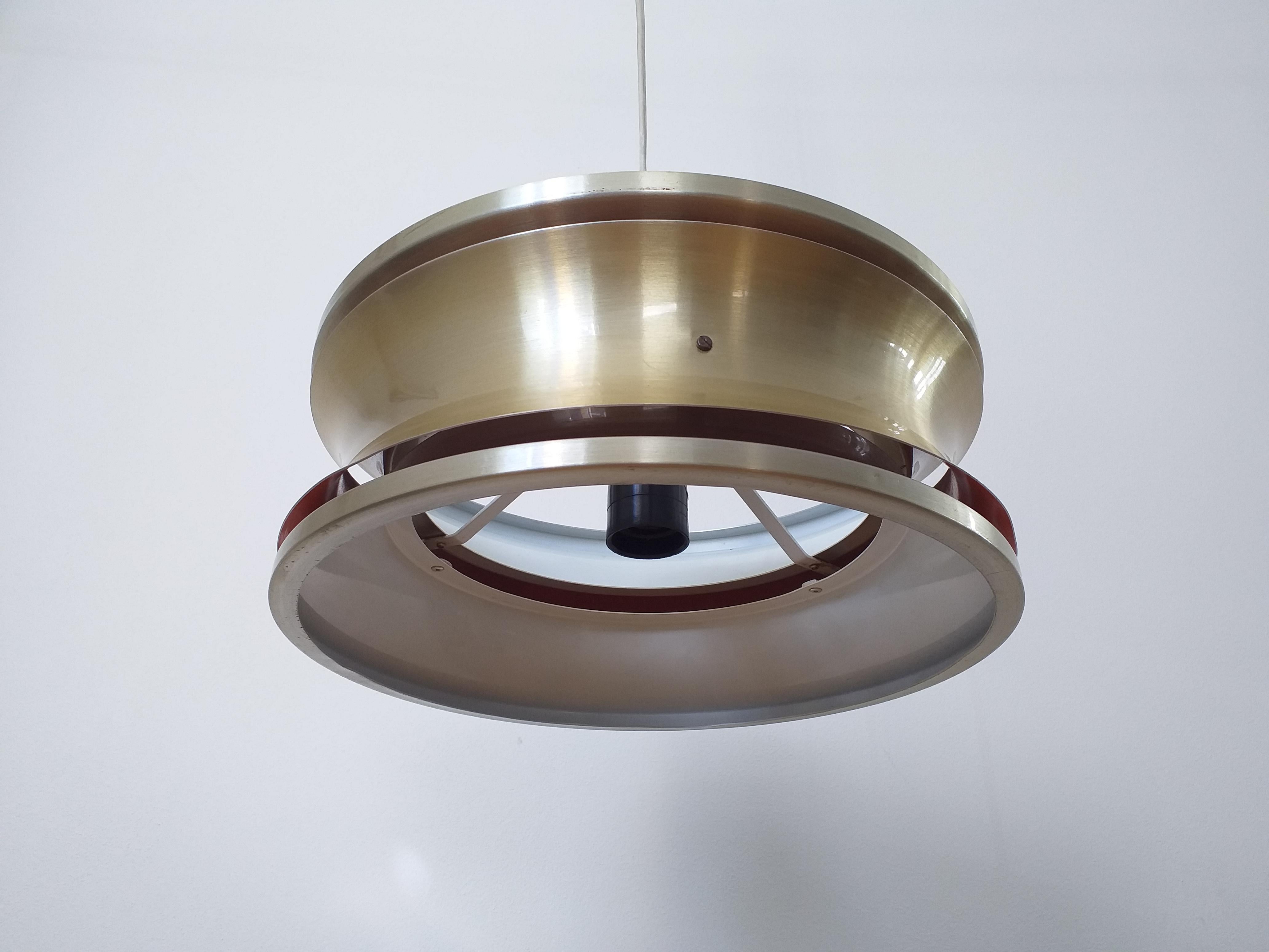 Mid-Century Modern Midcentury pendant in Style of Jo Hammerborg, Denmark, 1970s For Sale