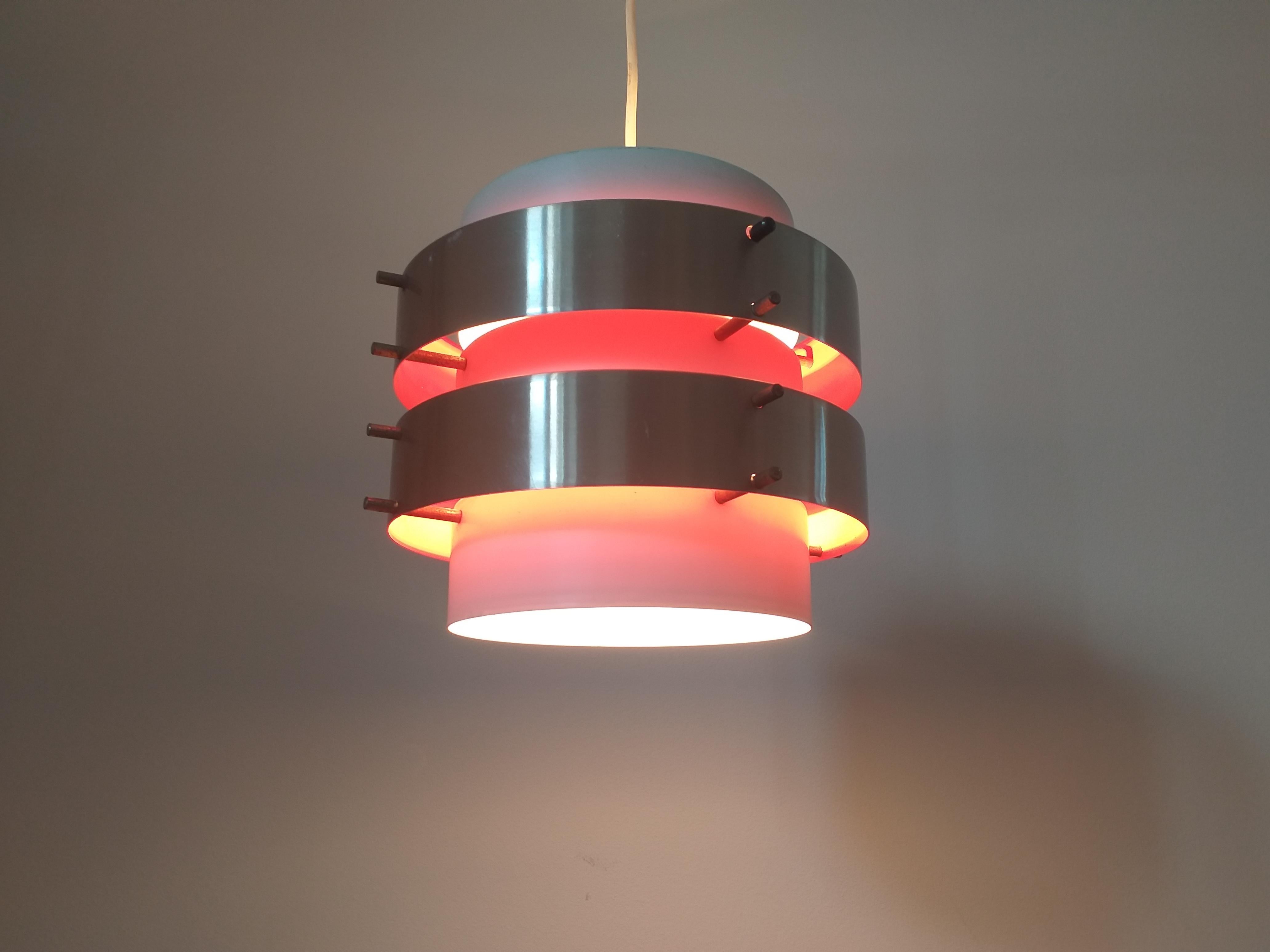 Mid-Century Modern Midcentury Pendant in Style of Jo Hammerborg, Denmark, 1970s For Sale