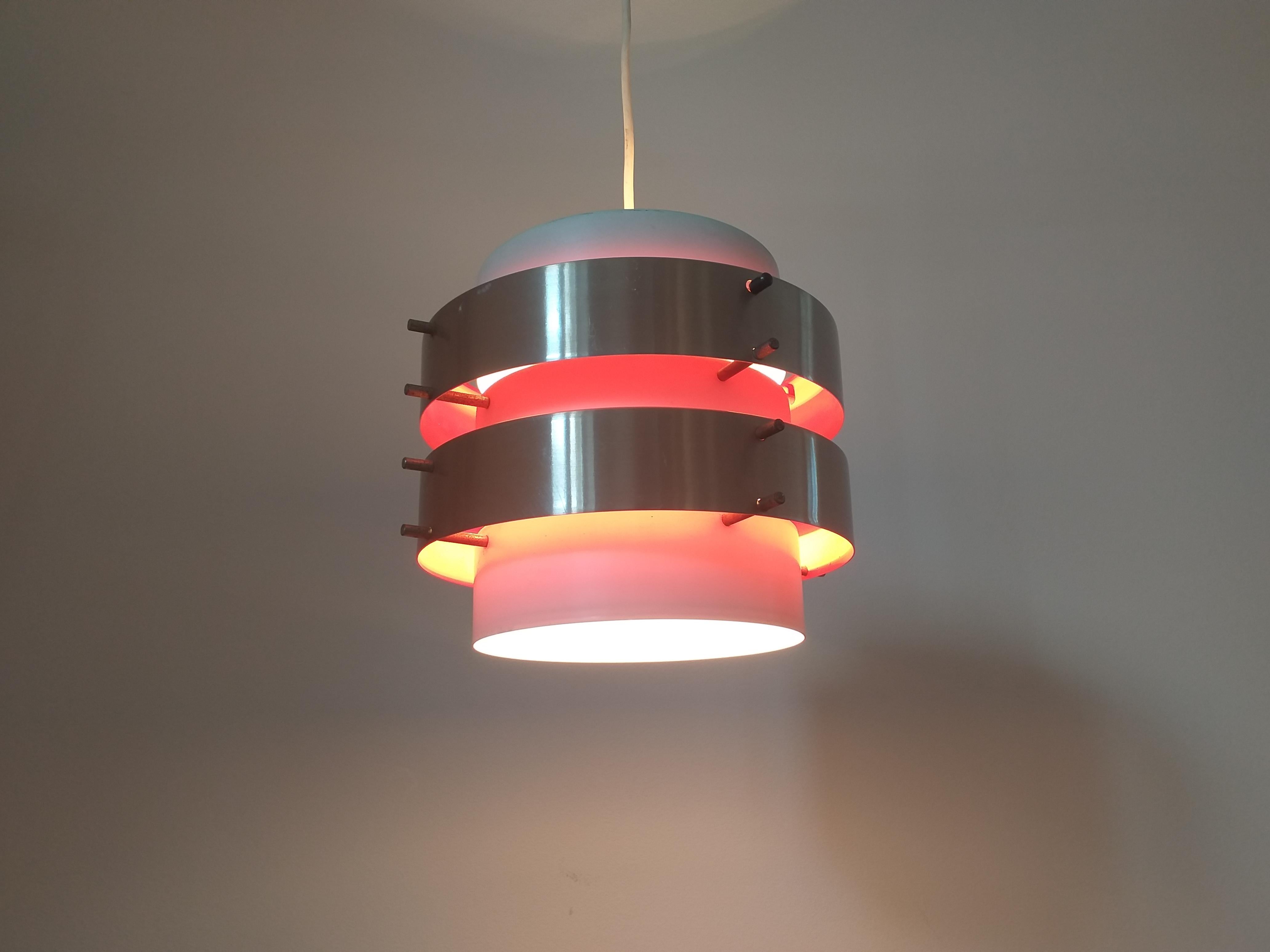 Midcentury Pendant in Style of Jo Hammerborg, Denmark, 1970s In Good Condition For Sale In Praha, CZ