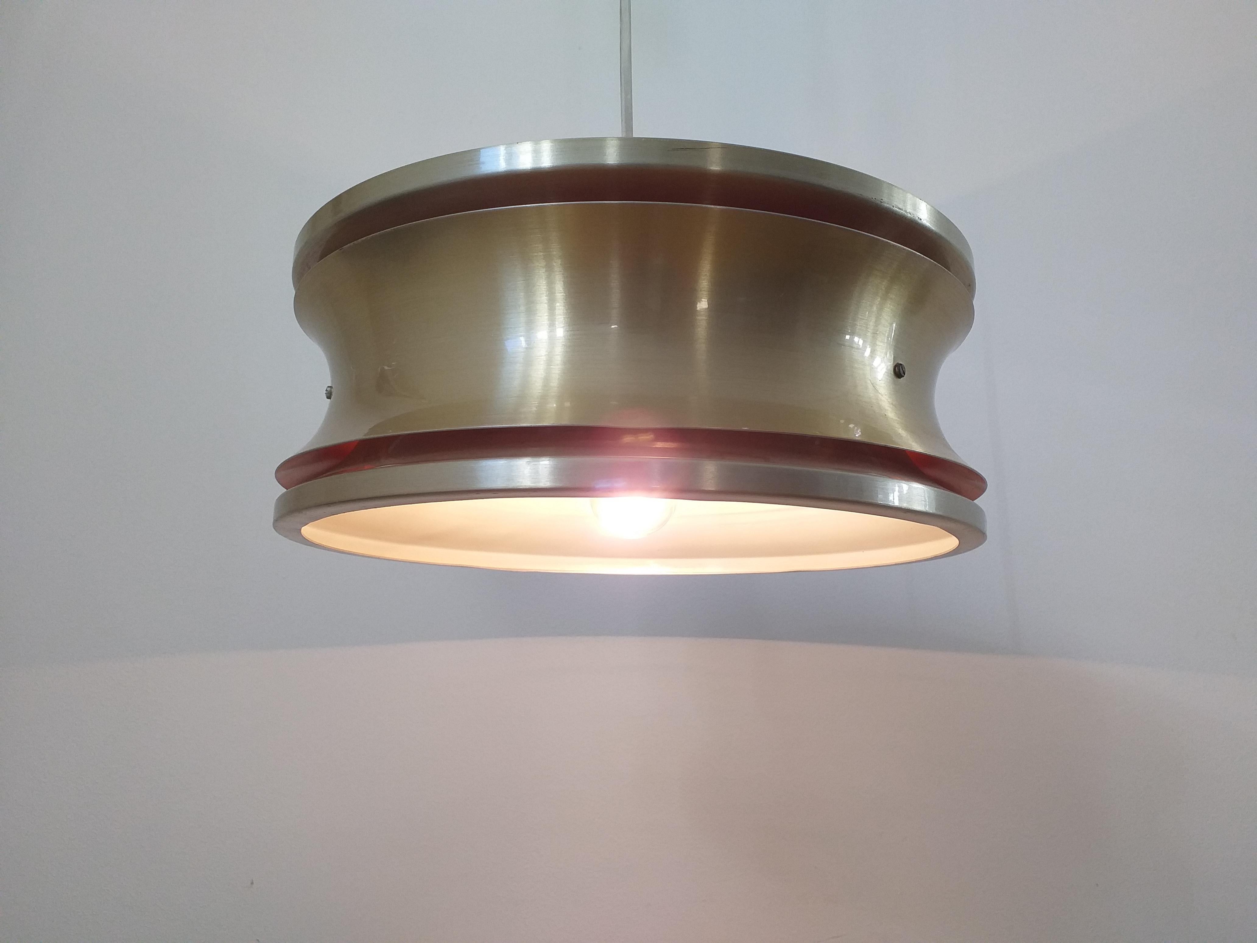 Midcentury pendant in Style of Jo Hammerborg, Denmark, 1970s For Sale 1