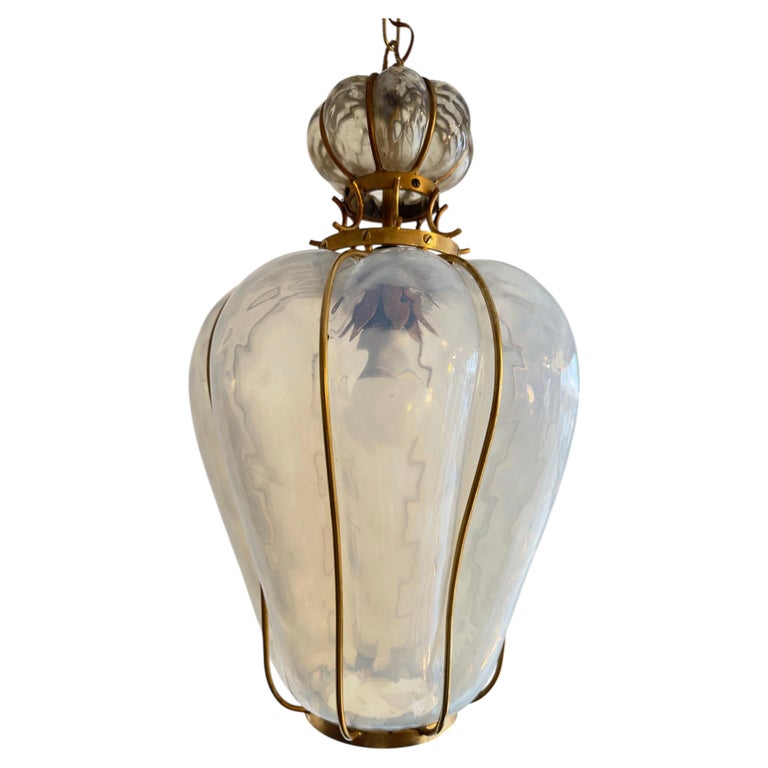 Mid-Century Pendant Lamp by Barovier & Toso, Murano Glass, Italy