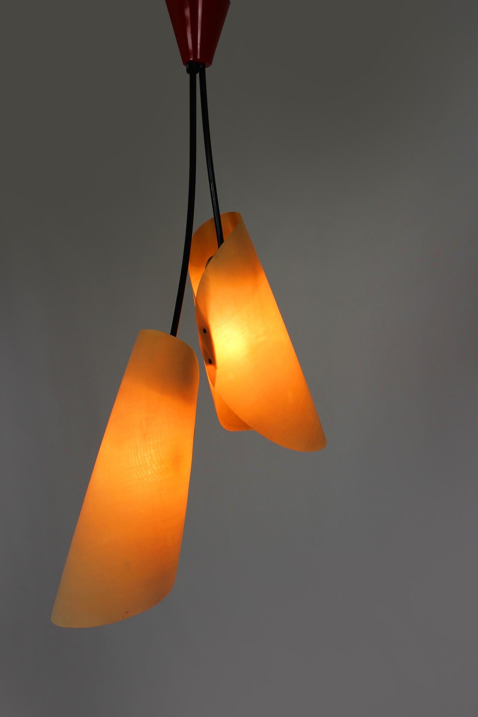 Steel Mid-Century Pendant Lamp by Josef Hurka for Napako, 1960s For Sale