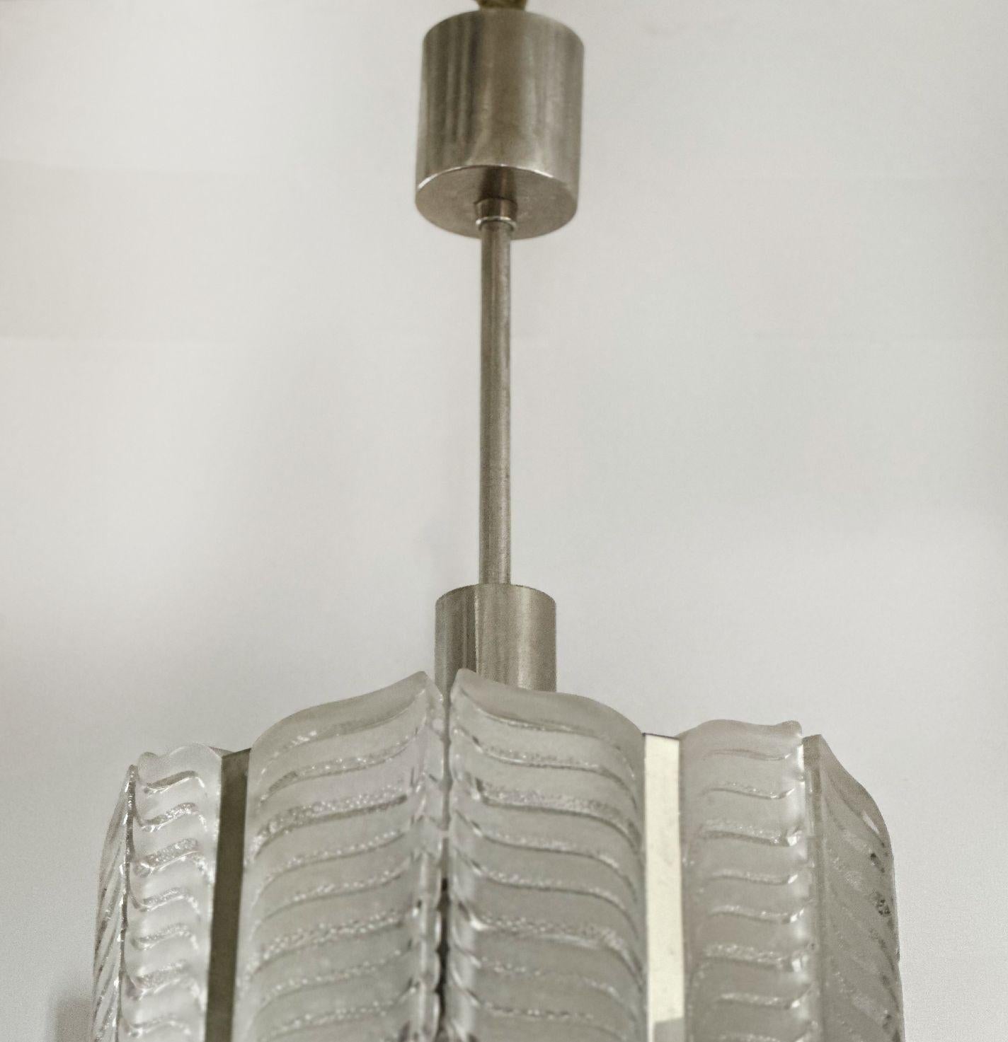 Austrian Mid-Century Pendant Lamp by Kalmar Vienna, c. 1950's For Sale