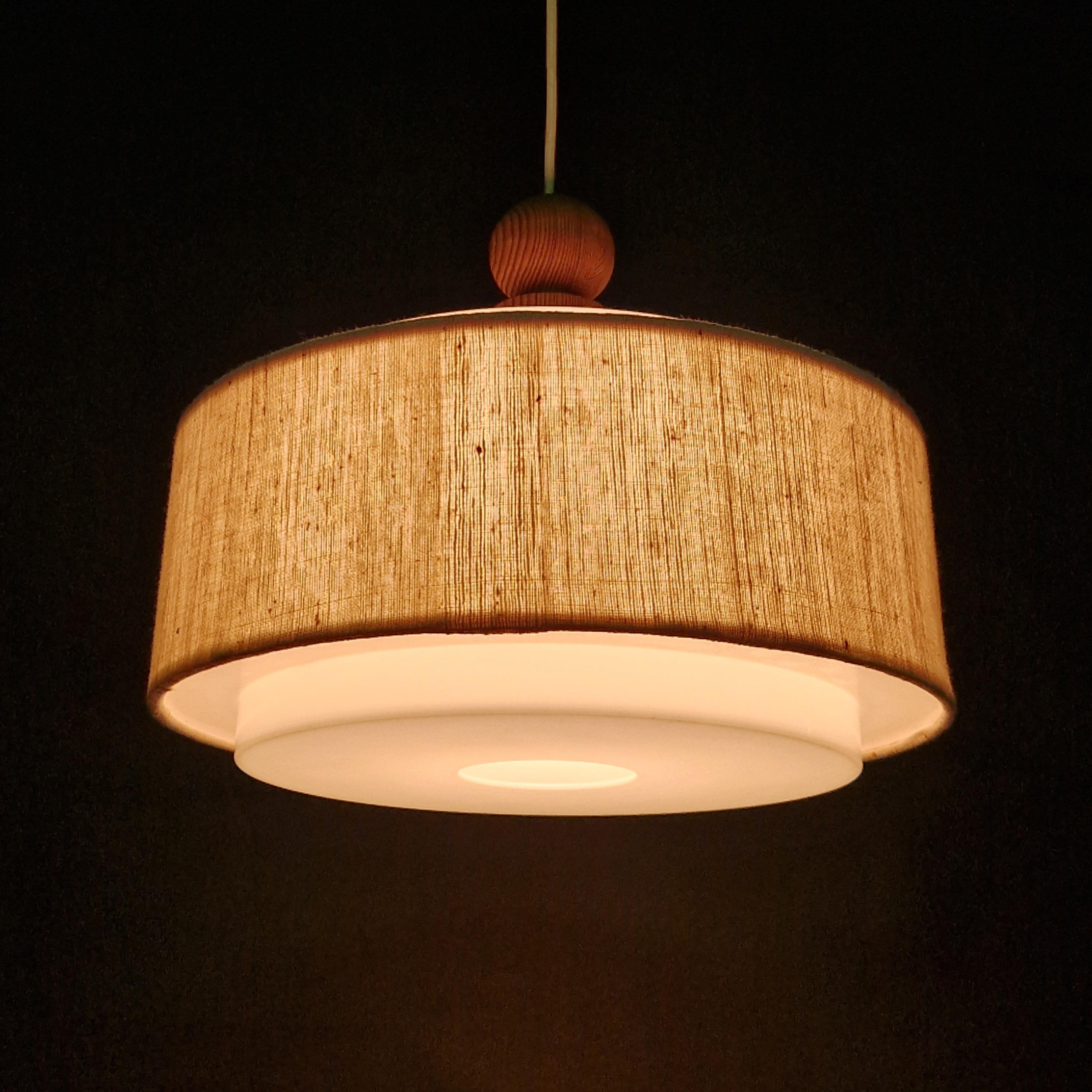 20th Century Mid century pendant lamp by Uno and Osten Kristansson for Luxus, Sweden 1960s For Sale