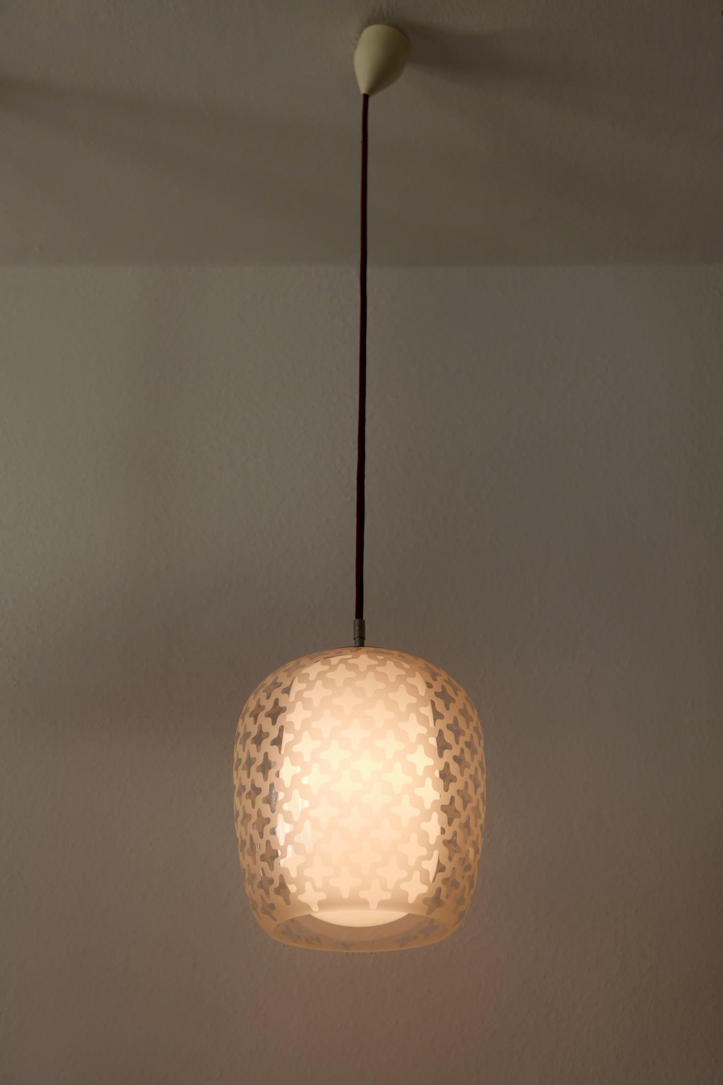 Mid-Century Pendant Lamp Cora by Wilhelm Wagenfeld for Peill & Putzler, 1950s 2