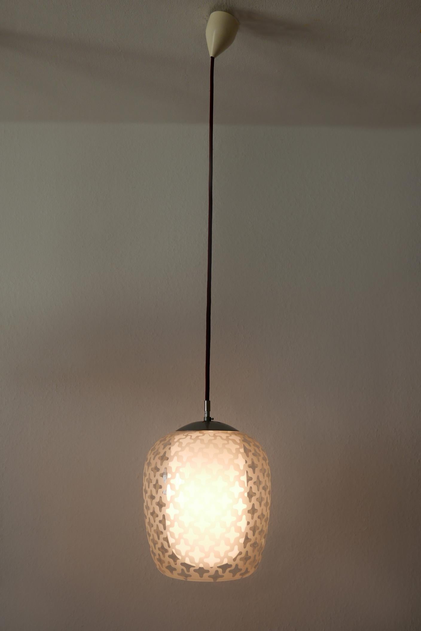 German Mid-Century Pendant Lamp Cora by Wilhelm Wagenfeld for Peill & Putzler, 1950s