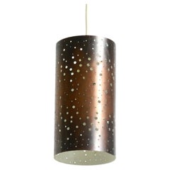 Mid-century pendant lamp made of metal and copper by Ernest Igl for Hillebrand