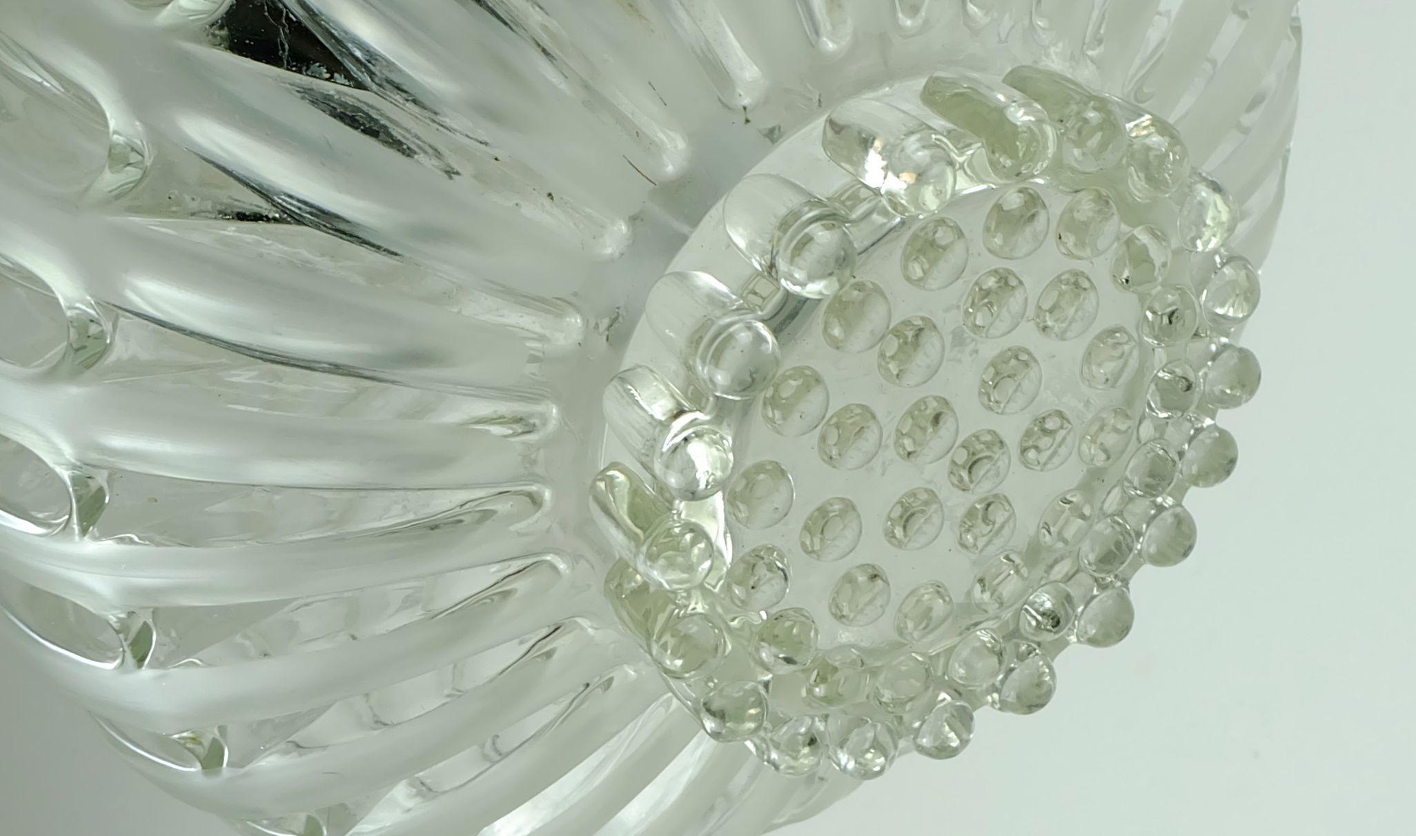 Mid-Century Modern mid century PENDANT LIGHT bubble glass satin glass 1960s For Sale