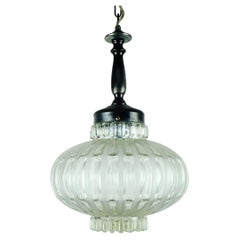 mid century PENDANT LIGHT bubble glass satin glass 1960s