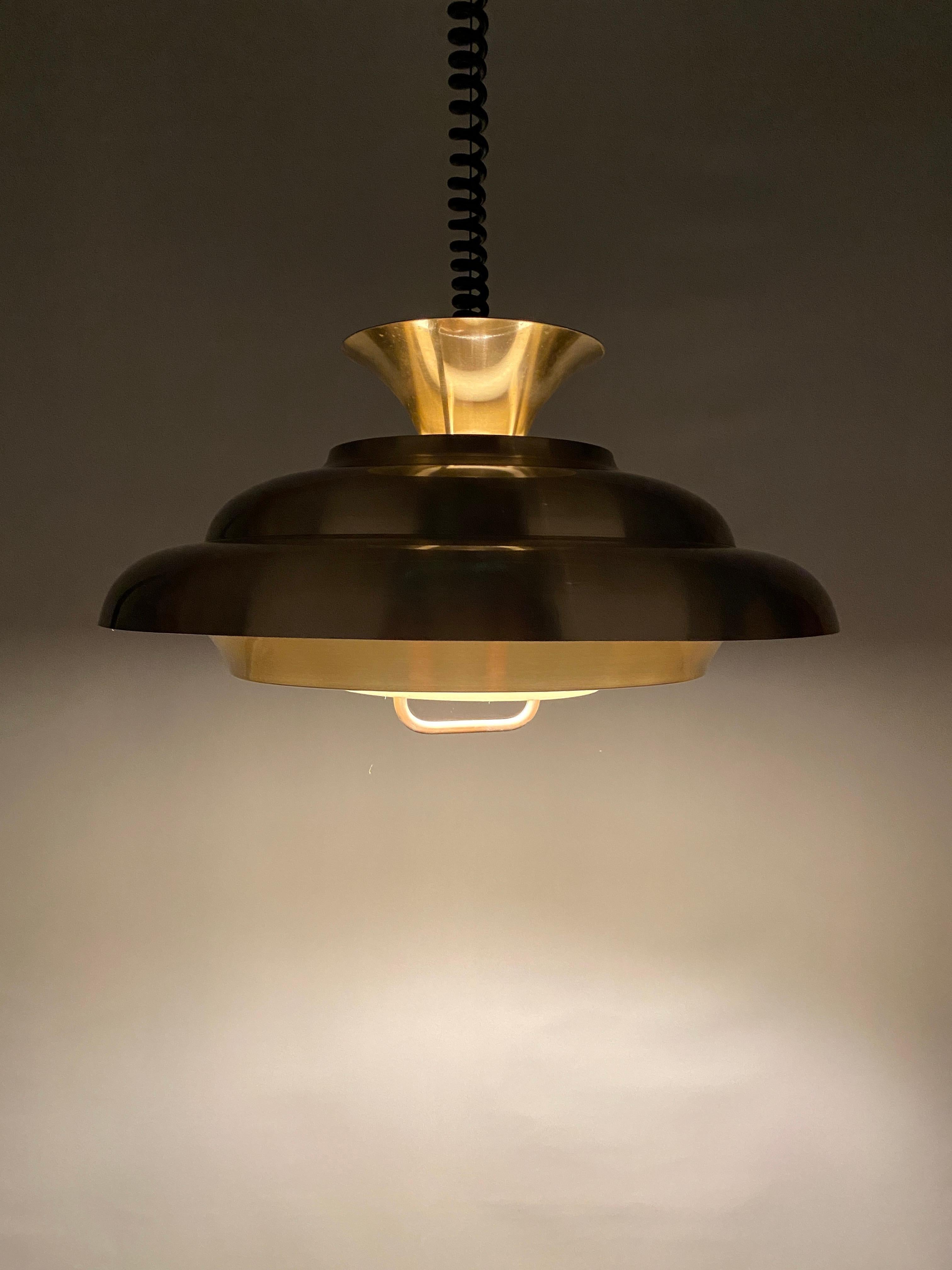 Mid-century pendant light by Dijkstra Holland 1970 6