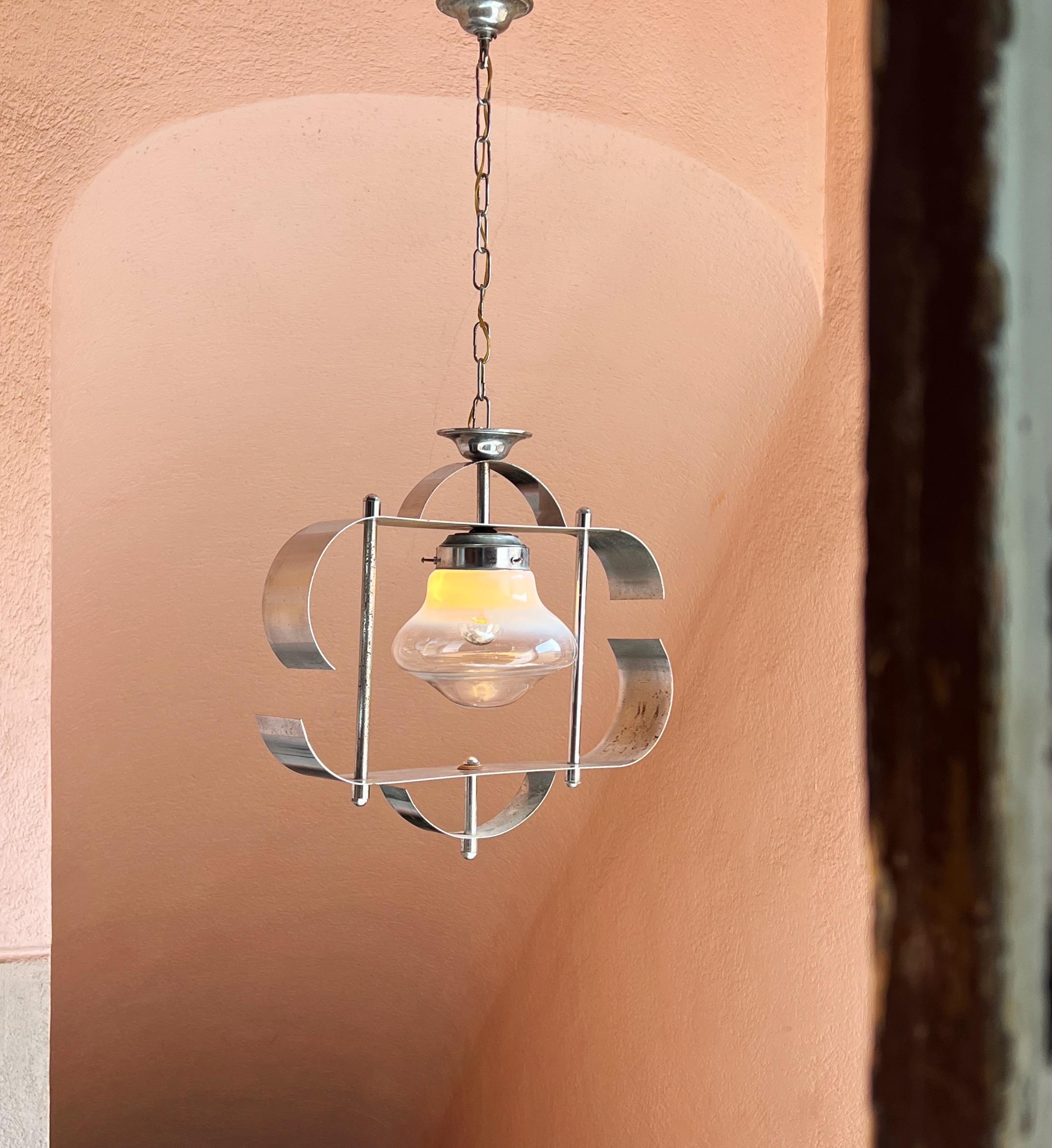 Lámpara colgante de mediados de siglo de Murano, Mazzega en Bueno estado para la venta en Palermo, PA