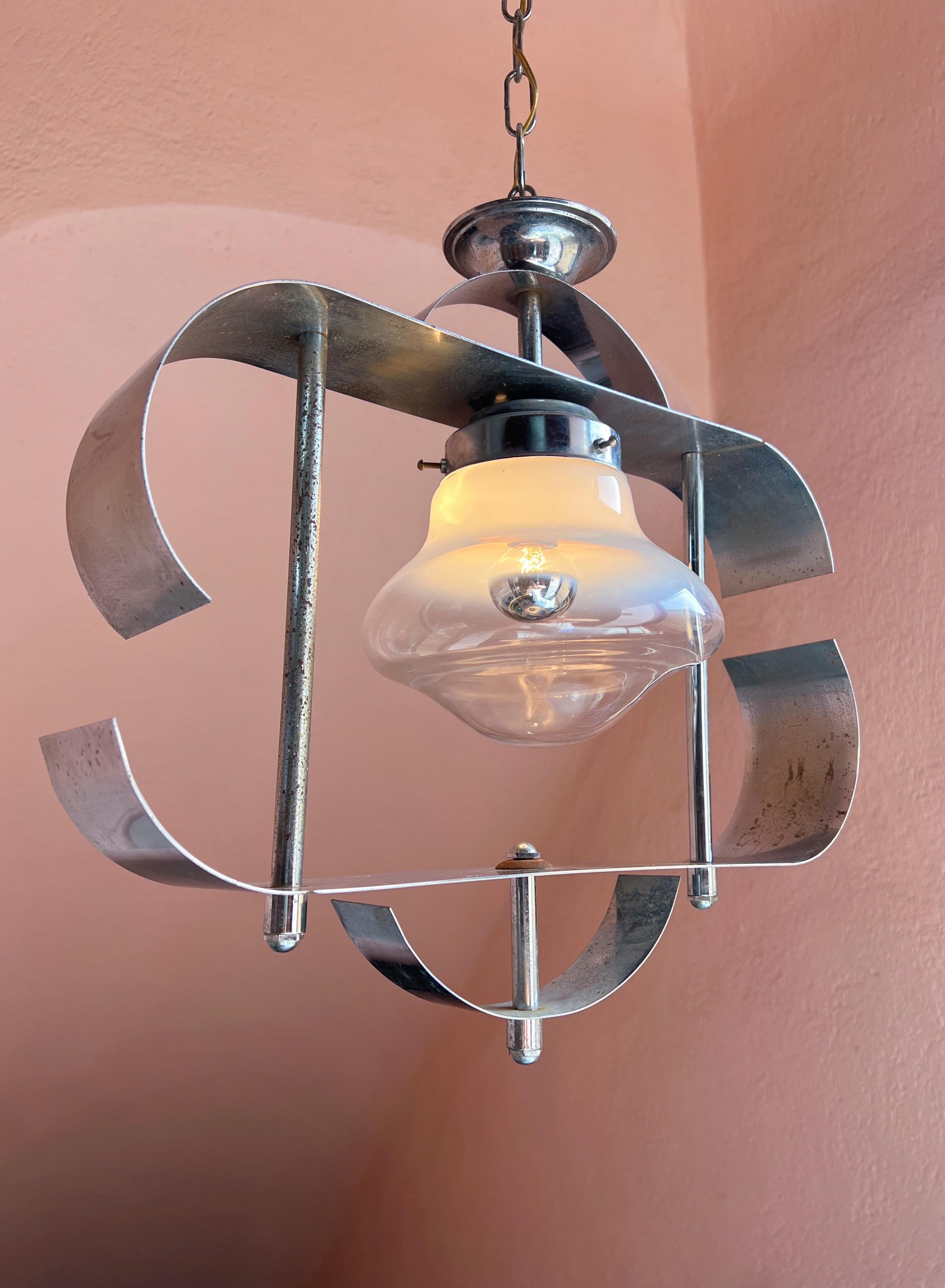 Lámpara colgante de mediados de siglo de Murano, Mazzega siglo XX en venta
