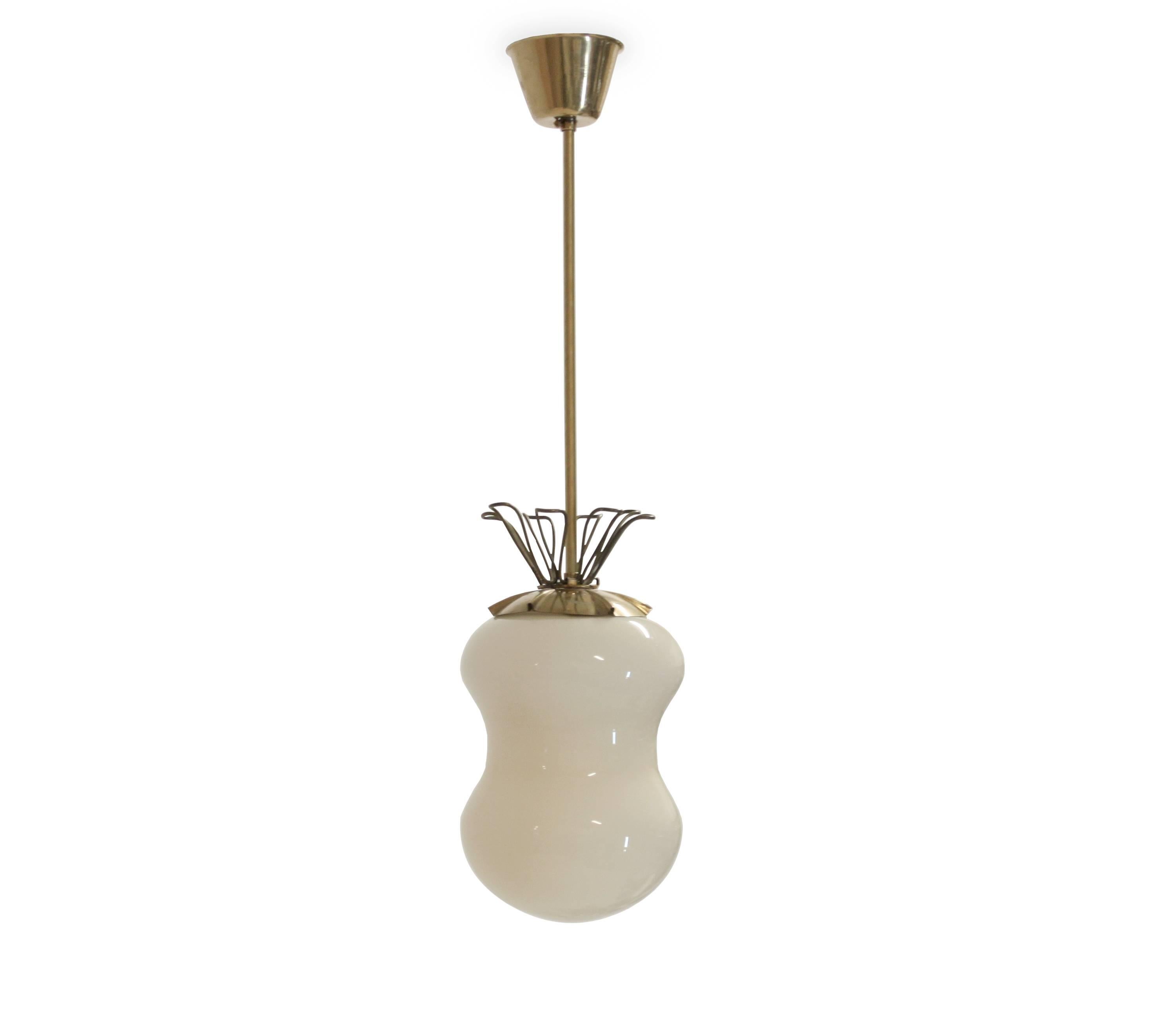 Midcentury Pendant Light in Brass, Finland, 1960s In Good Condition In Oslo, NO