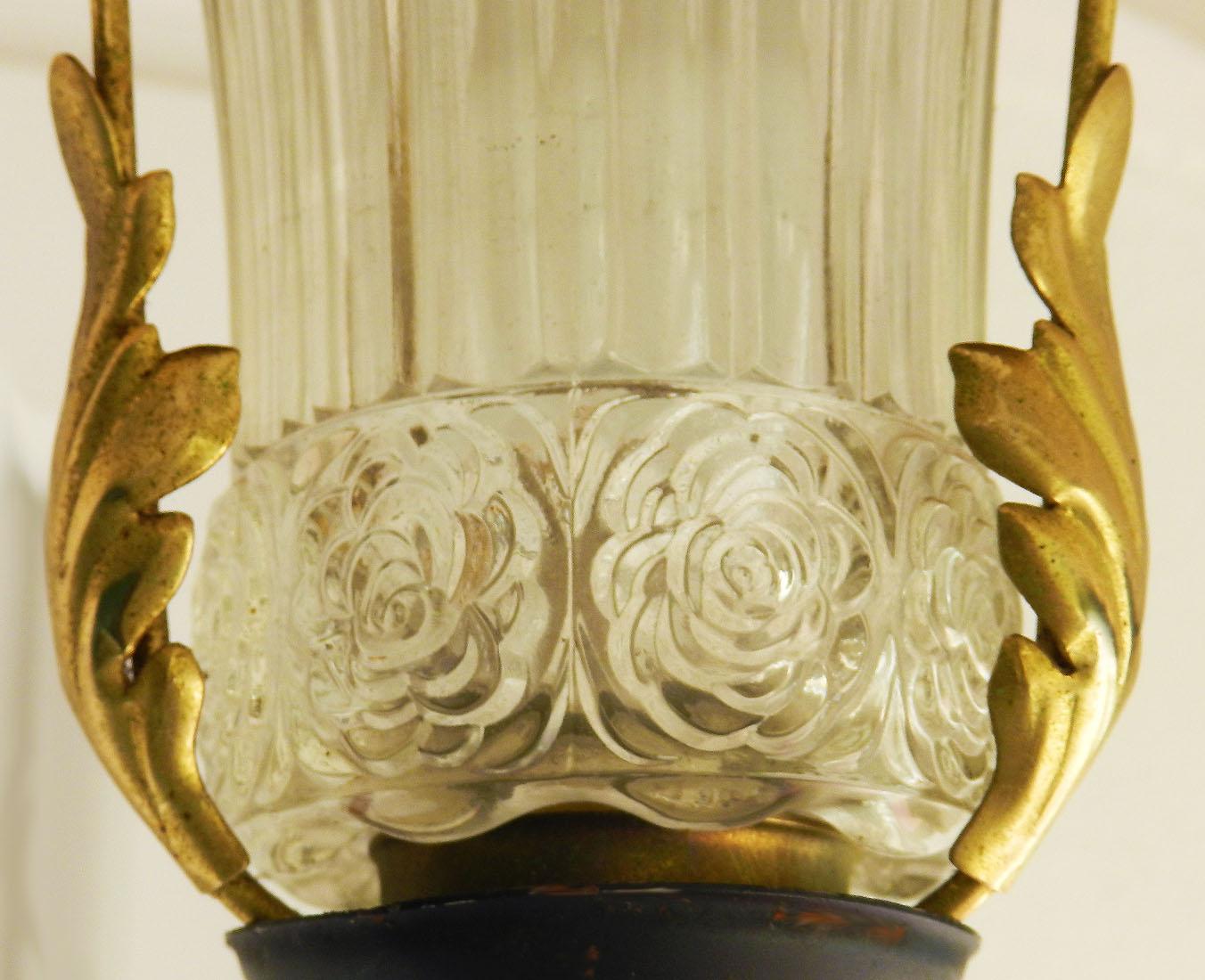 French Midcentury Pendant Light Lantern Attributed to Poillerat