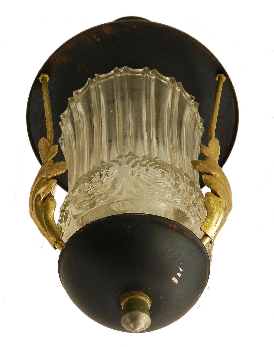 20th Century Midcentury Pendant Light Lantern Attributed to Poillerat