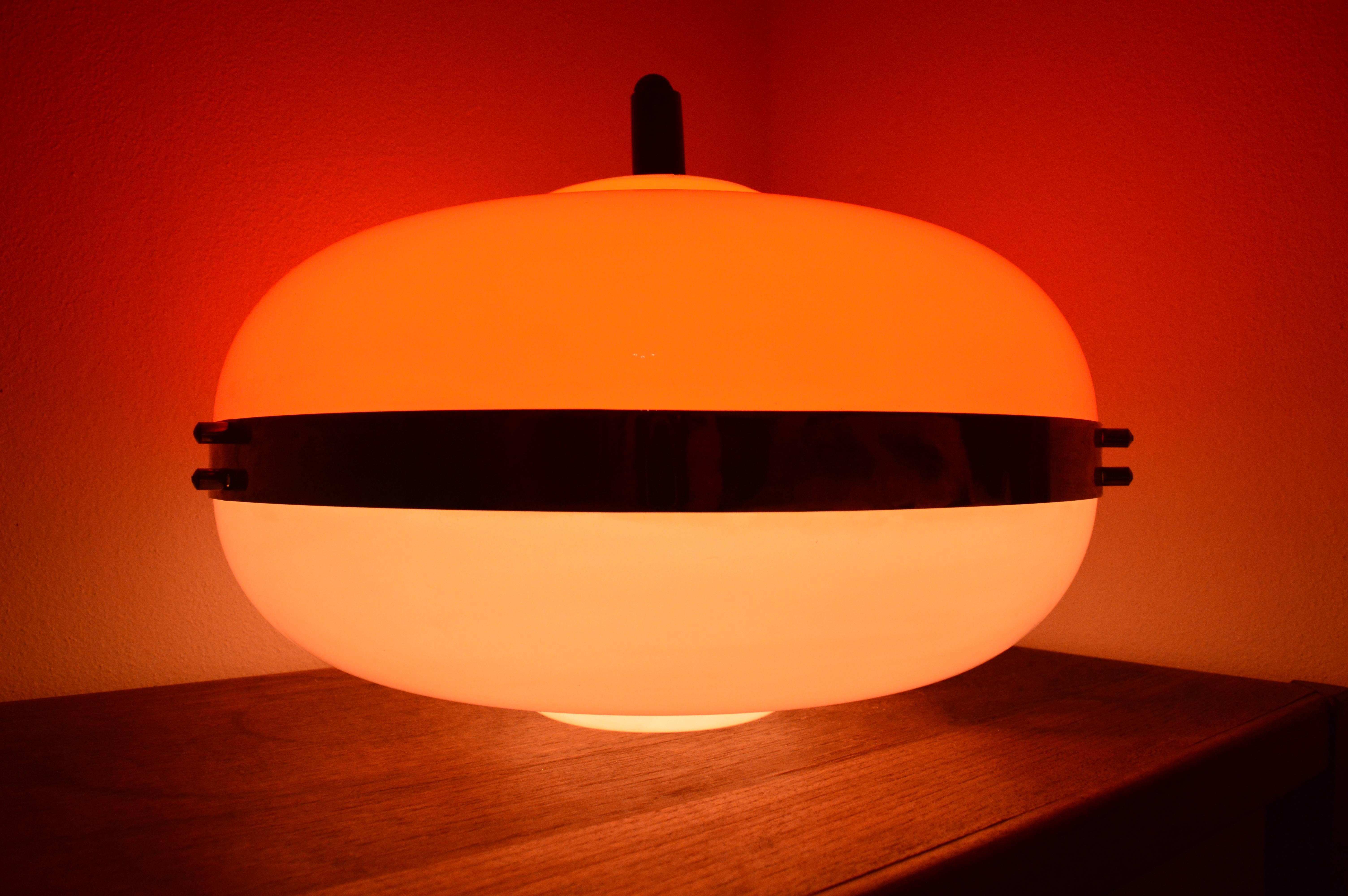 Mid-Century Modern Midcentury Pendant Light UFO Meblo Designed by Harvey Guzzini, 1970s