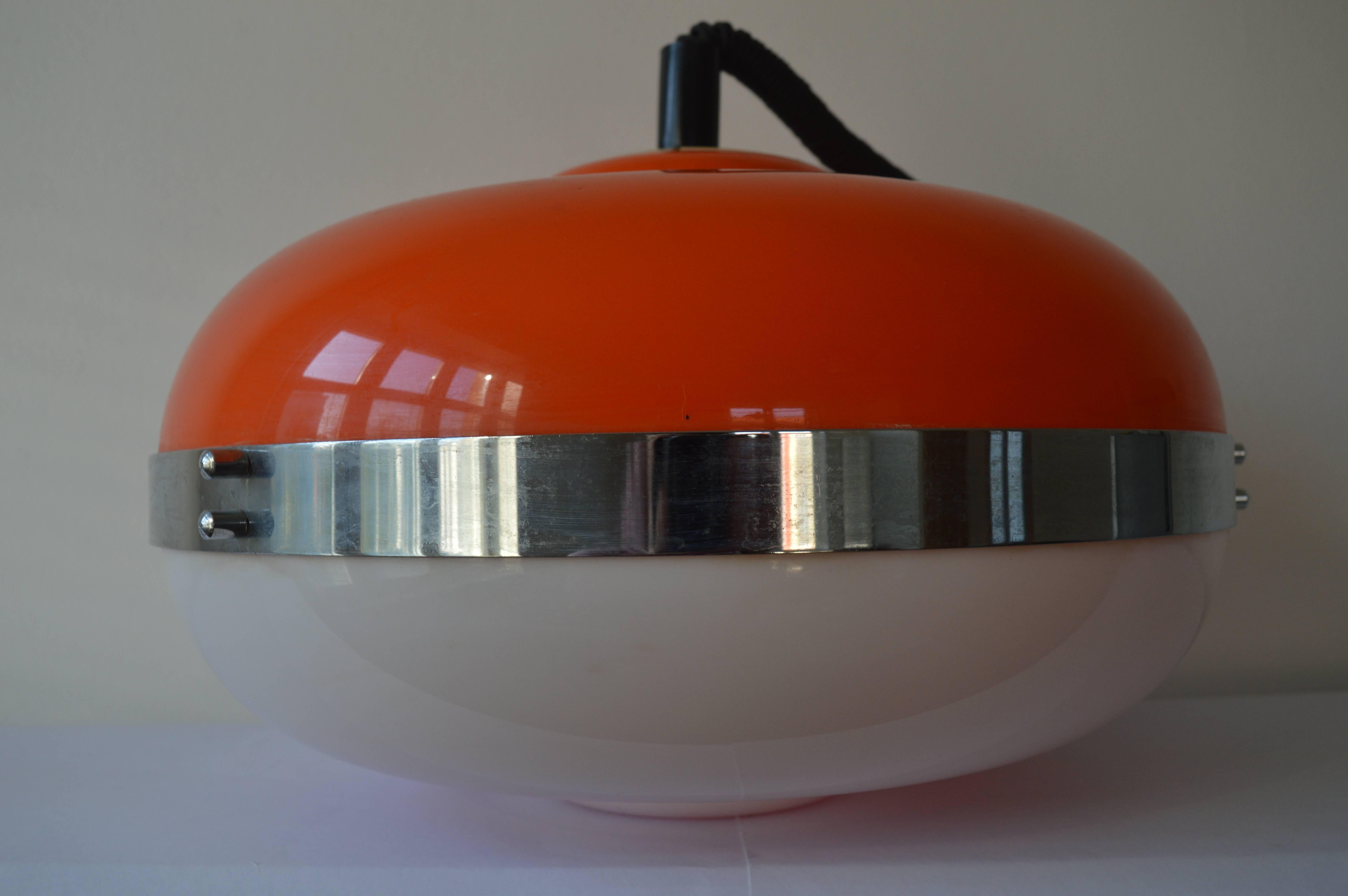 Late 20th Century Midcentury Pendant Light UFO Meblo Designed by Harvey Guzzini, 1970s