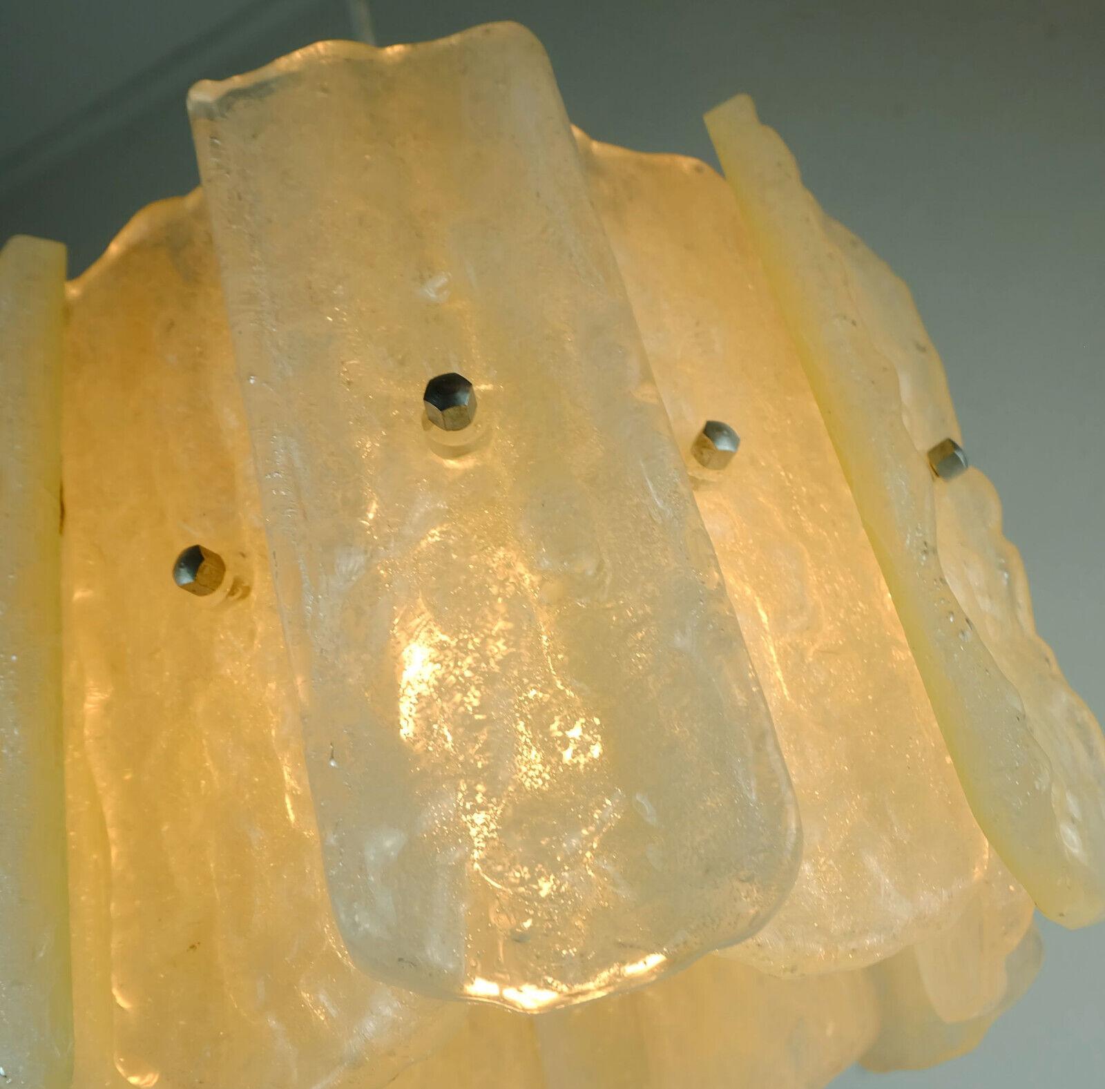 Allemand LIGHT PENDANT mid century avec 12 disques en acrylique comme du verre à glace 1960s 1970 hangi en vente