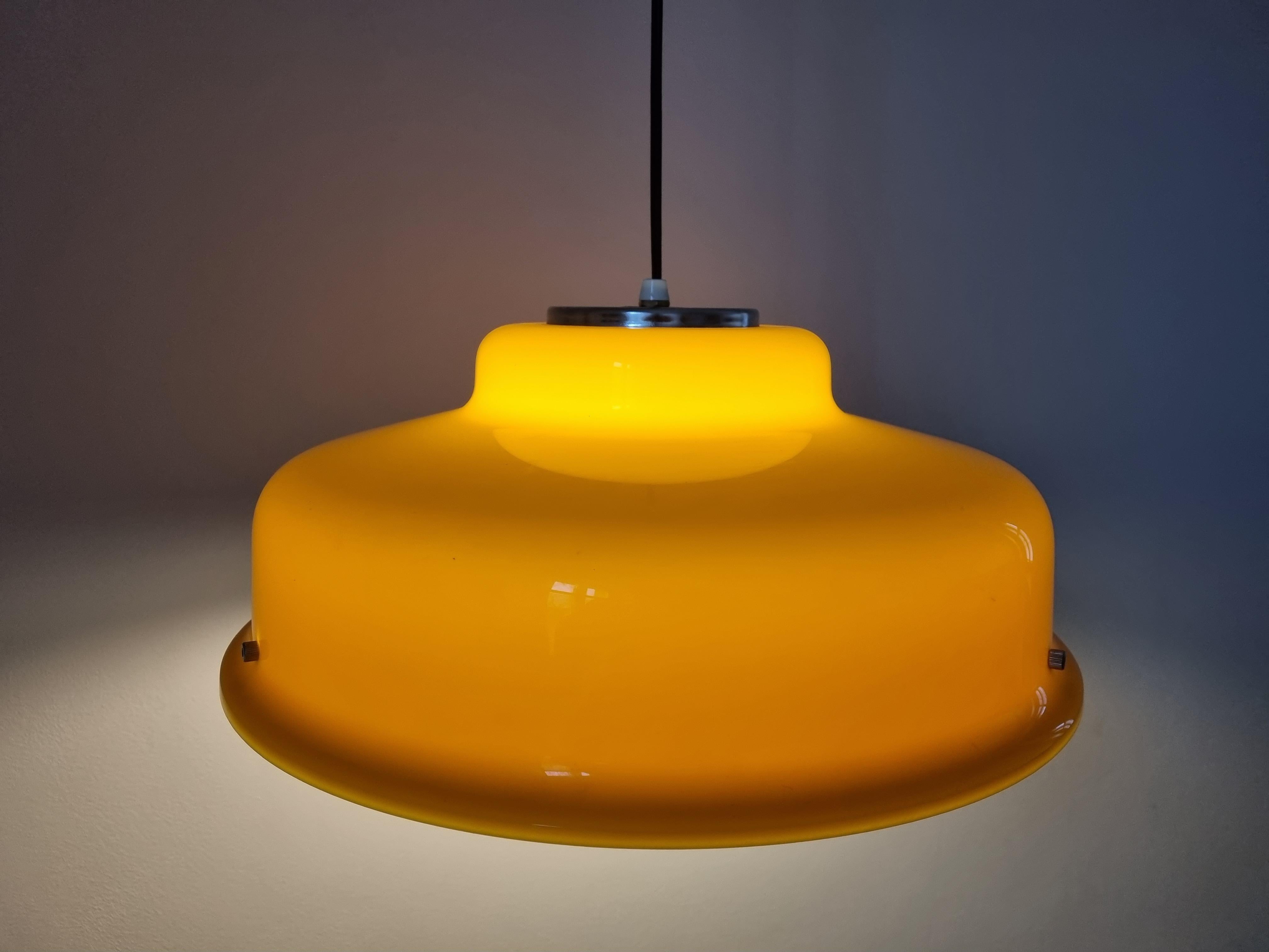 Mid Century Pendant Meblo Designed by Harvey Guzzini, Italy, 1970s For Sale 3