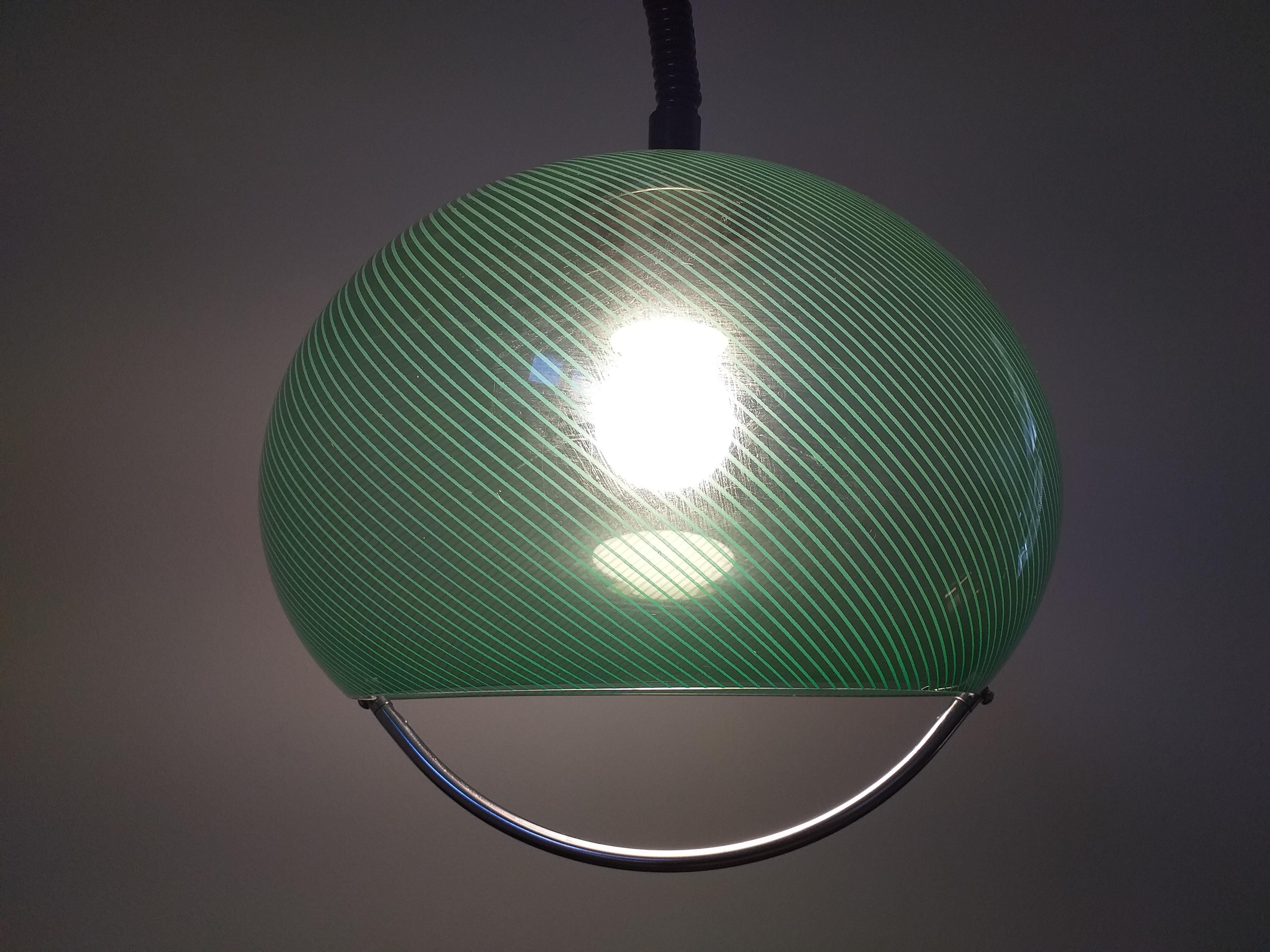 Midcentury Pendant Meblo Designed by Harvey Guzzini, Italy, 1970s For Sale 1