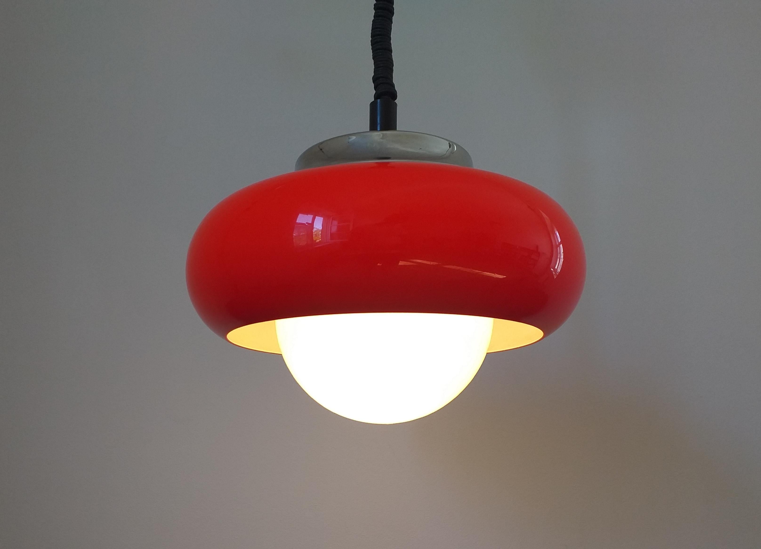 Midcentury Pendant Meblo Designed by Harvey Guzzini, Italy, 1970s 2