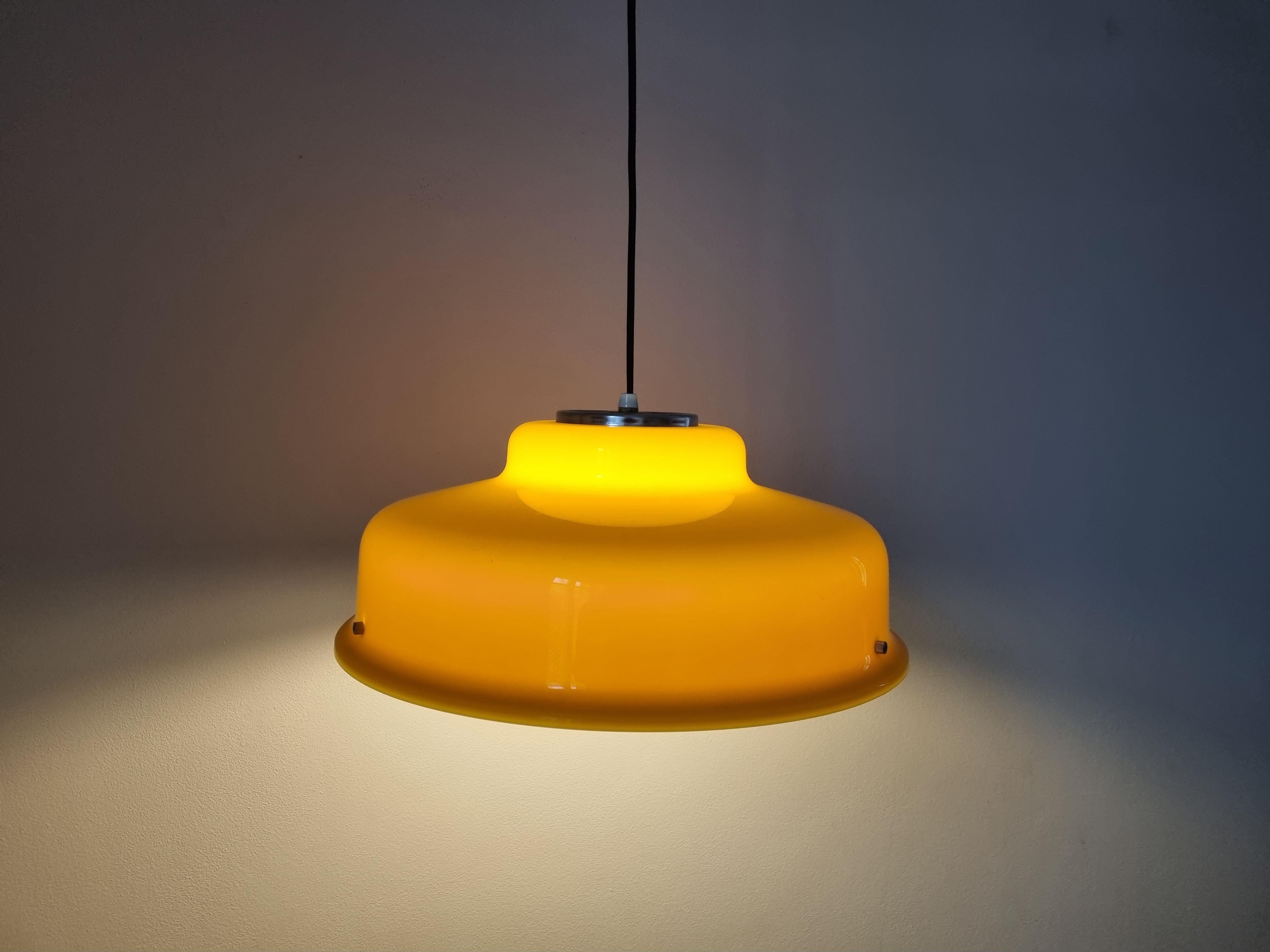 Mid Century Pendant Meblo Designed by Harvey Guzzini, Italy, 1970s For Sale 2