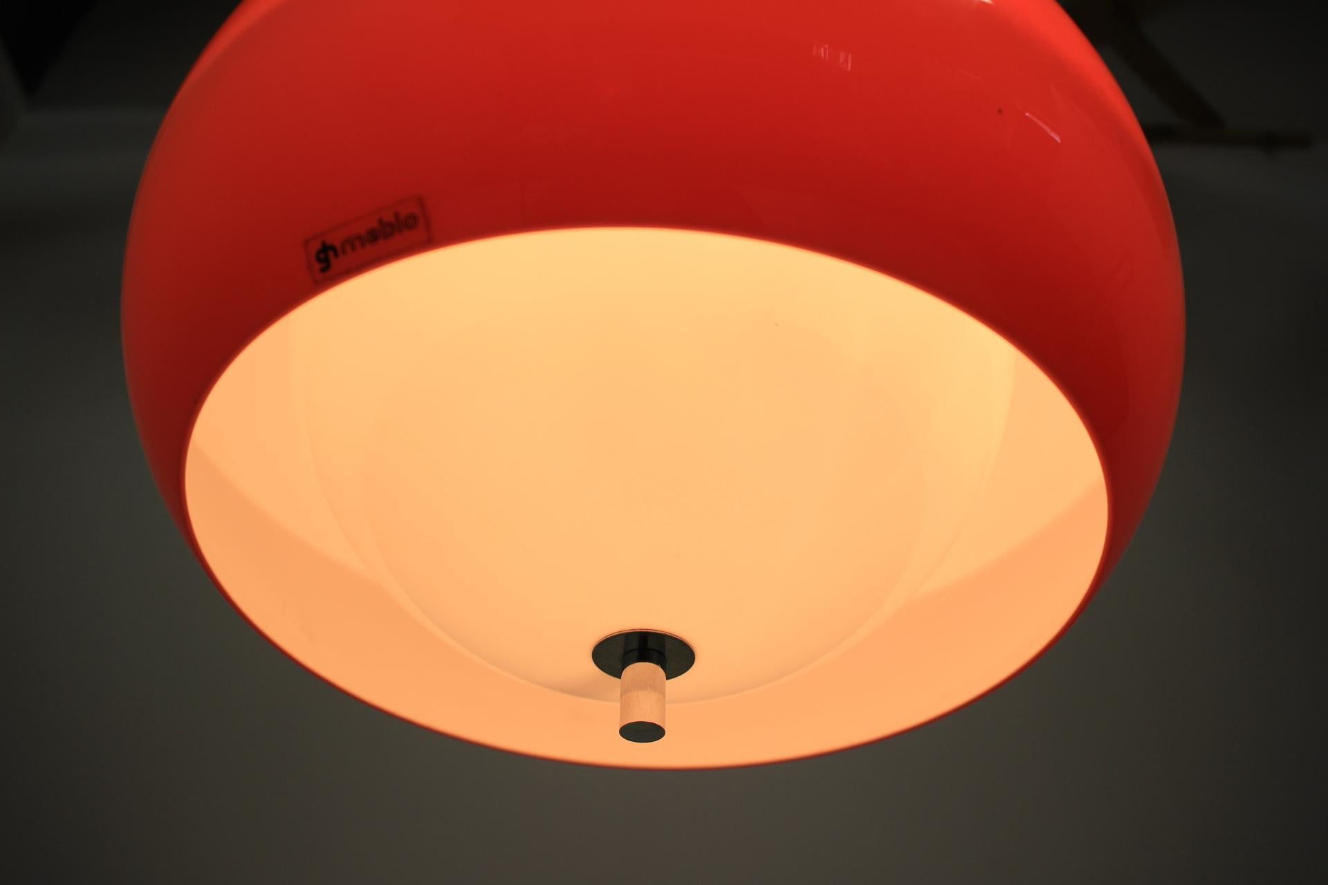 Late 20th Century Midcentury Pendant Meblo, Harvey Guzzini, 1970s