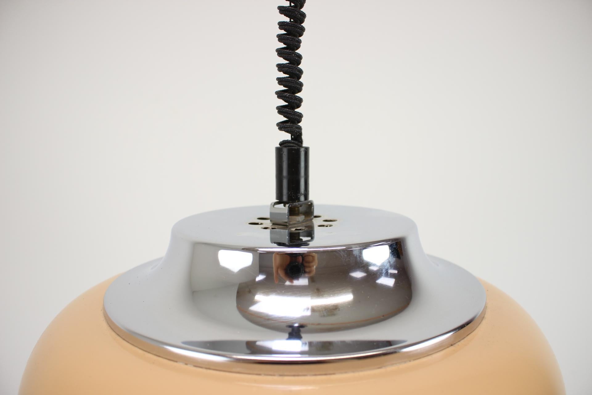 Chrome Mid Century Pendant Meblo, Harvey Guzzini, Italy, 1970s For Sale