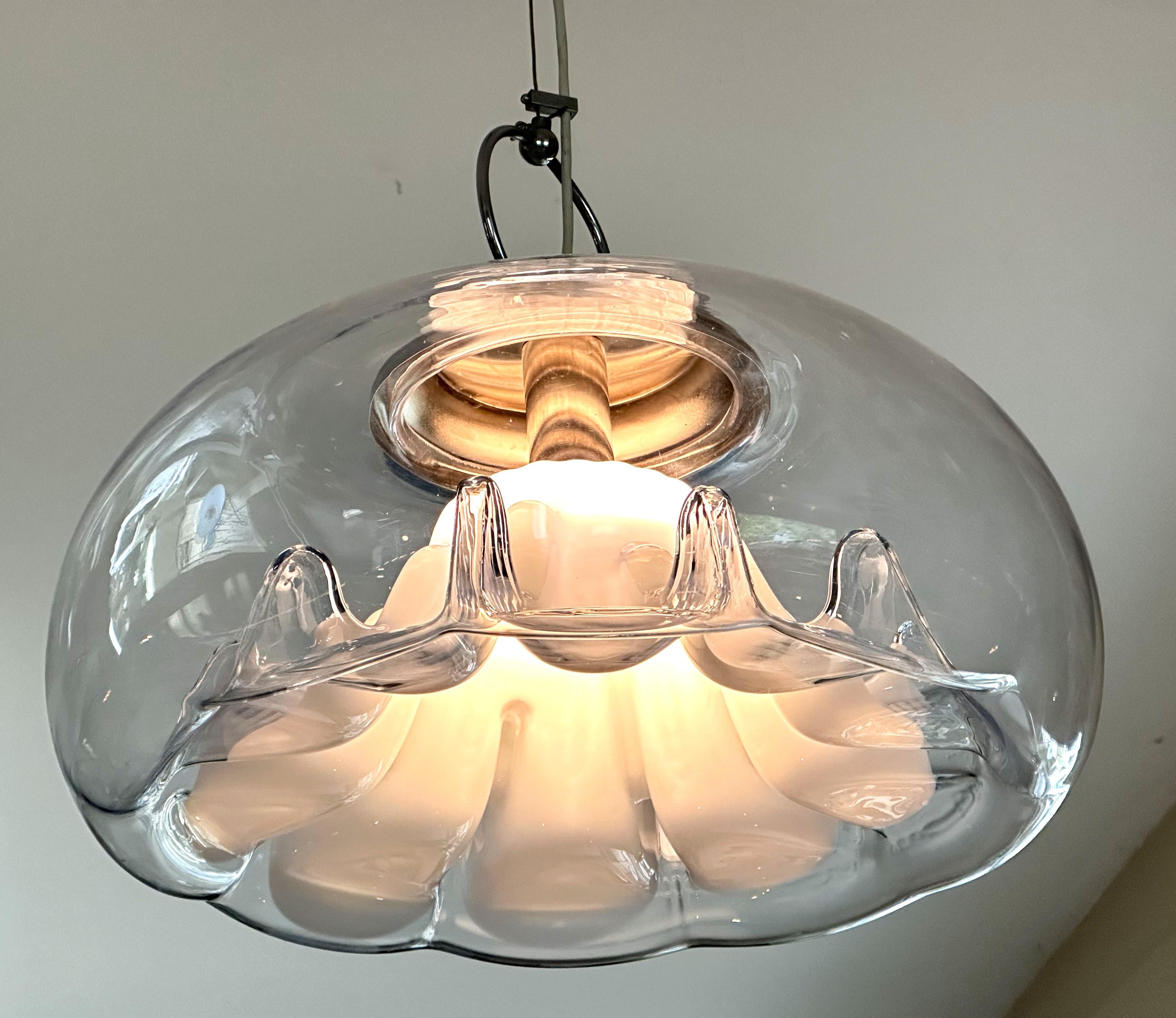 Mid Century Pendant Toni Zuccheri for VeArt, Italy 1960 For Sale 1