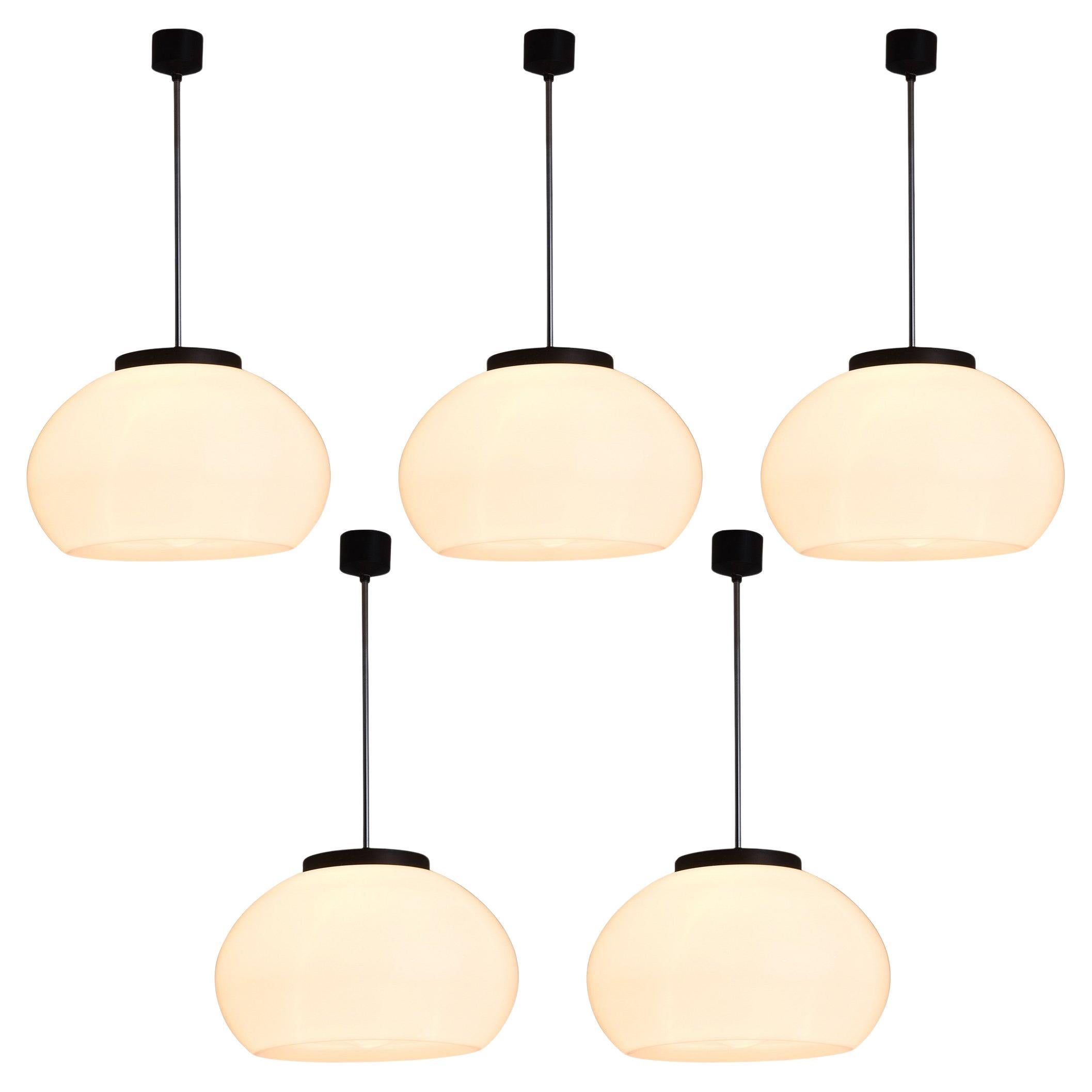 Mid-Century Pendants in Glass  For Sale
