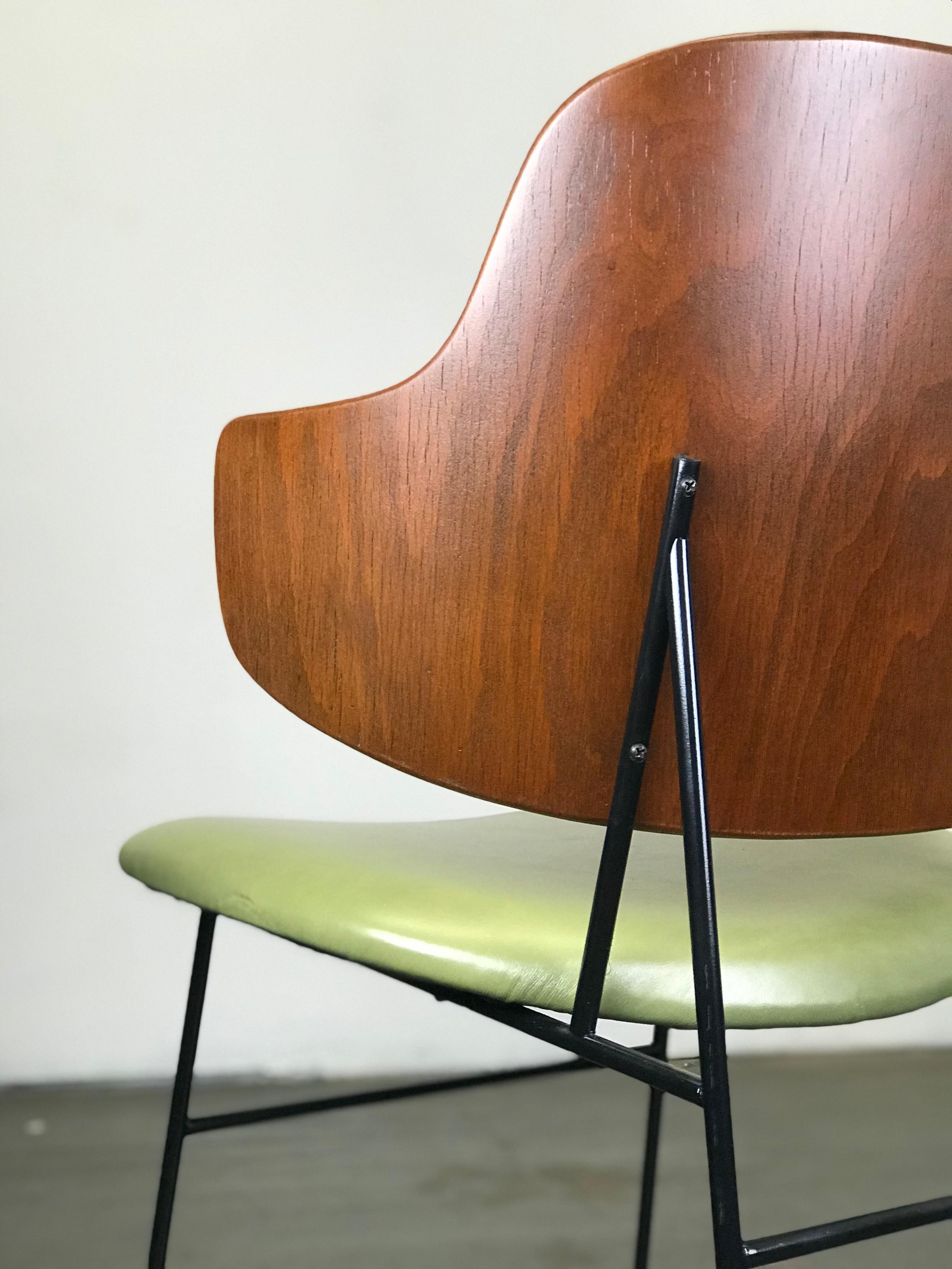 Dyed Mid Century Modern Penguin Accent Side Chair by Ib Kofod-Larsen for Selig