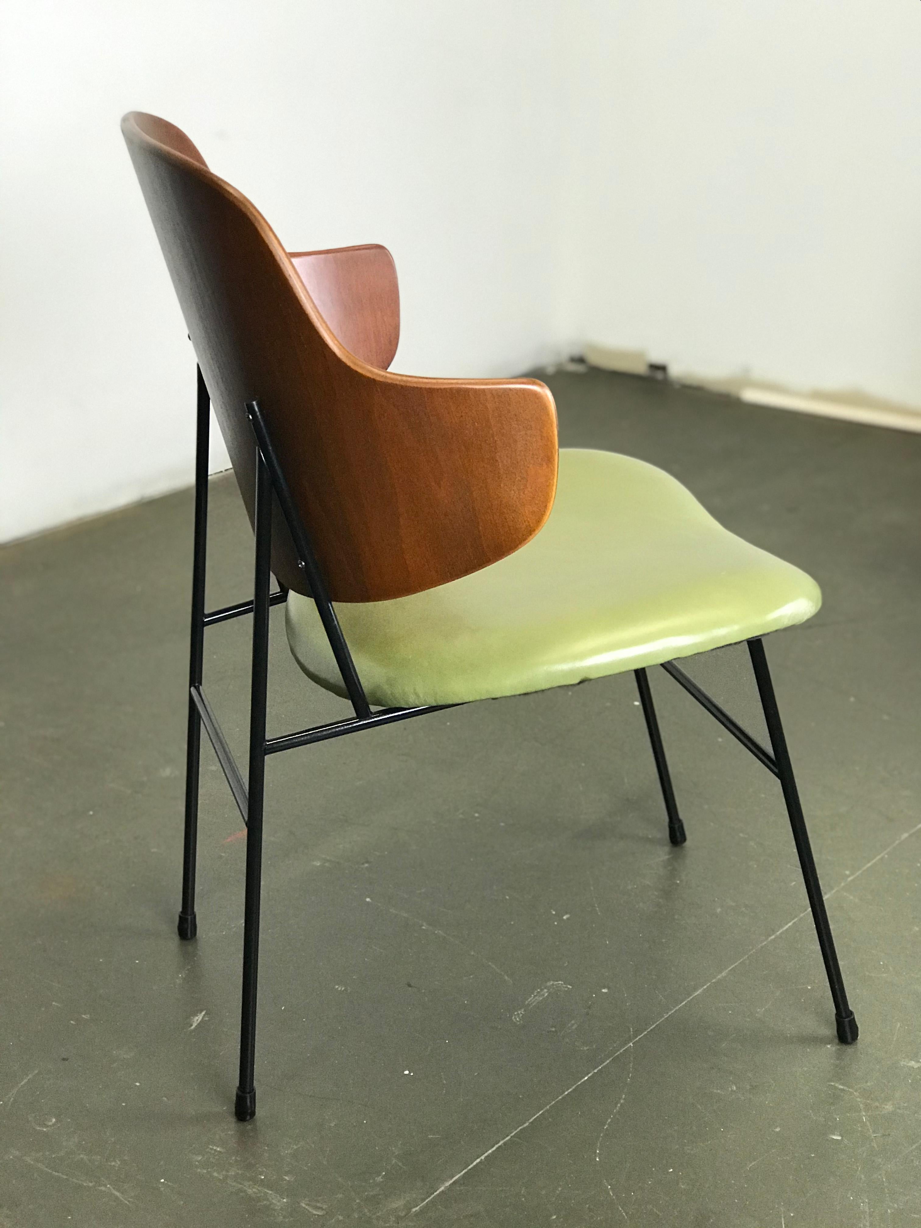 Wood Mid Century Modern Penguin Accent Side Chair by Ib Kofod-Larsen for Selig