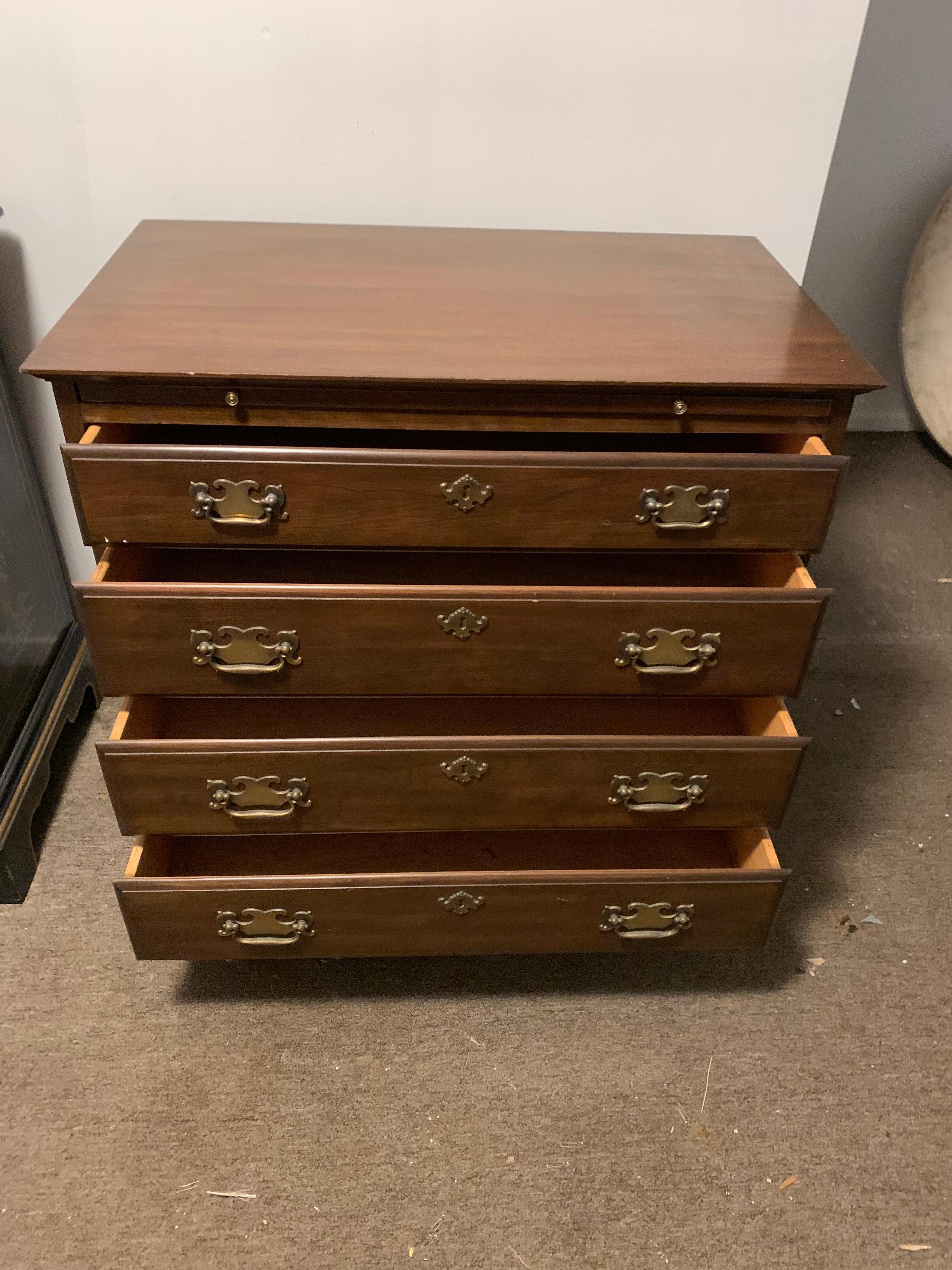 Hand-Crafted Midcentury Pennsylvania House Four Drawer Dresser or Nightstand For Sale