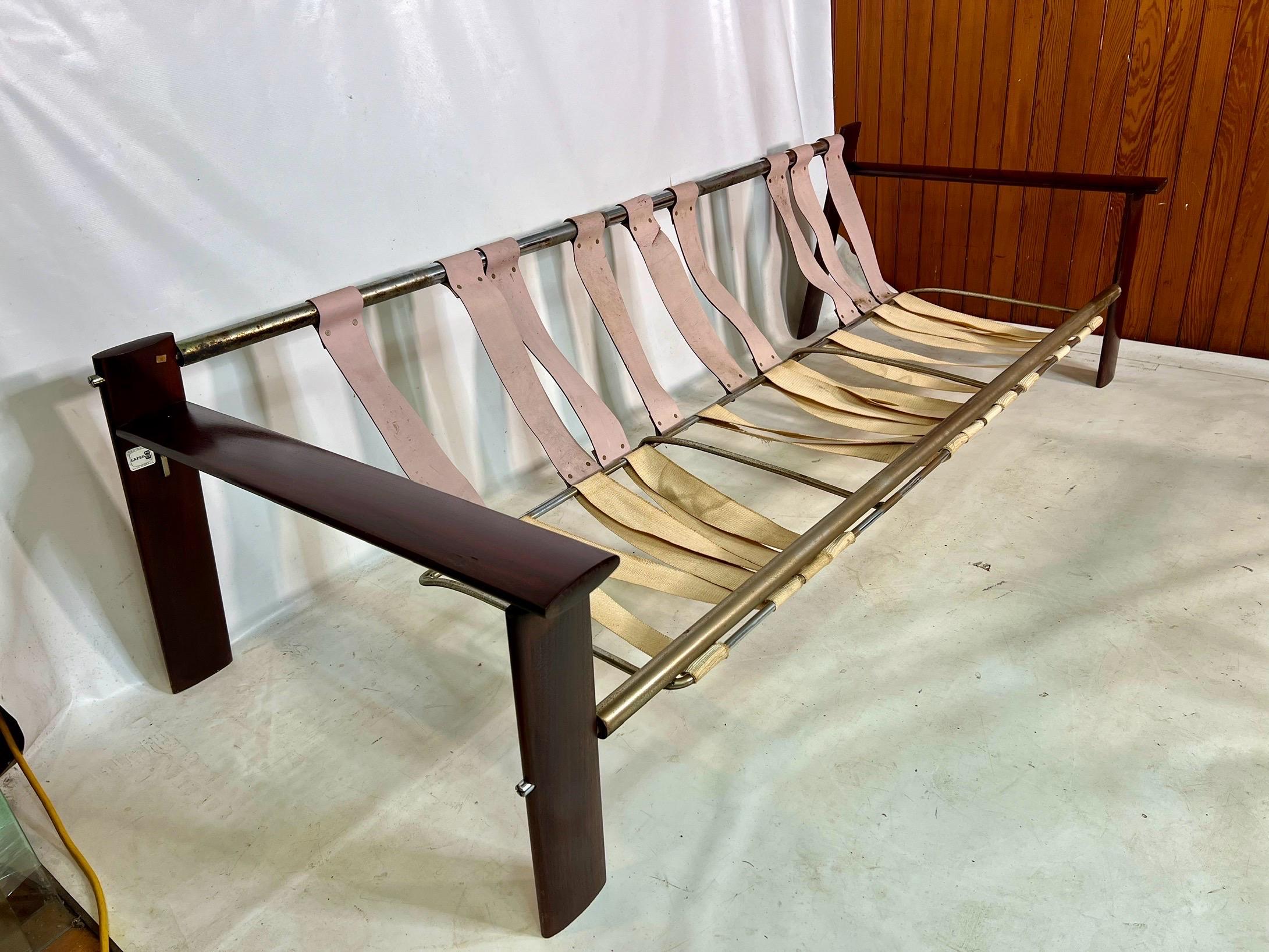 Mid-Century Modern Mid Century Percival Lafer Mp-129 Rosewood Couch and Lounge Chair Set Rare For Sale