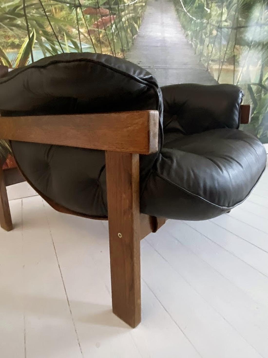 Mid Century Senator Leather Armchair 1970s, Hungary 6