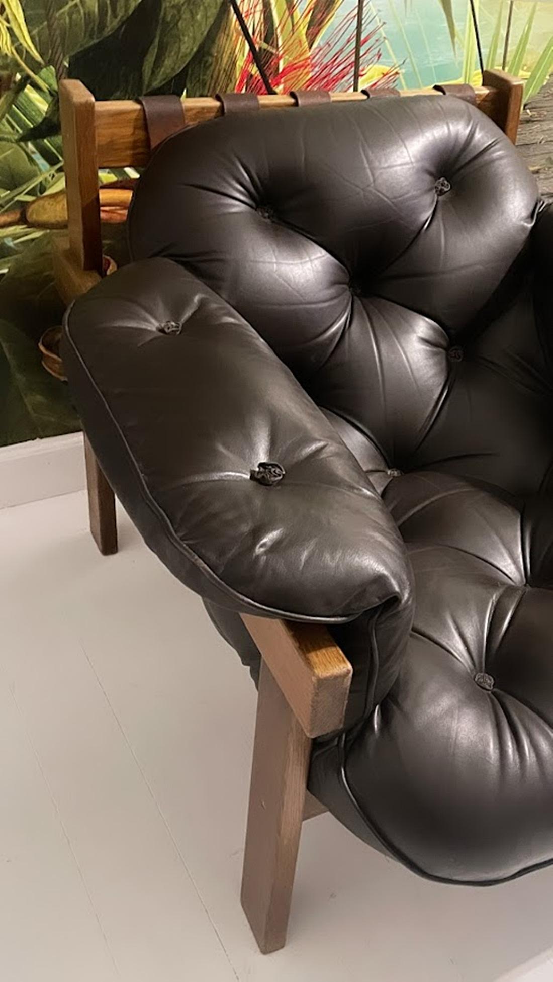 Mid Century Senator Leather Armchair 1970s, Hungary 7